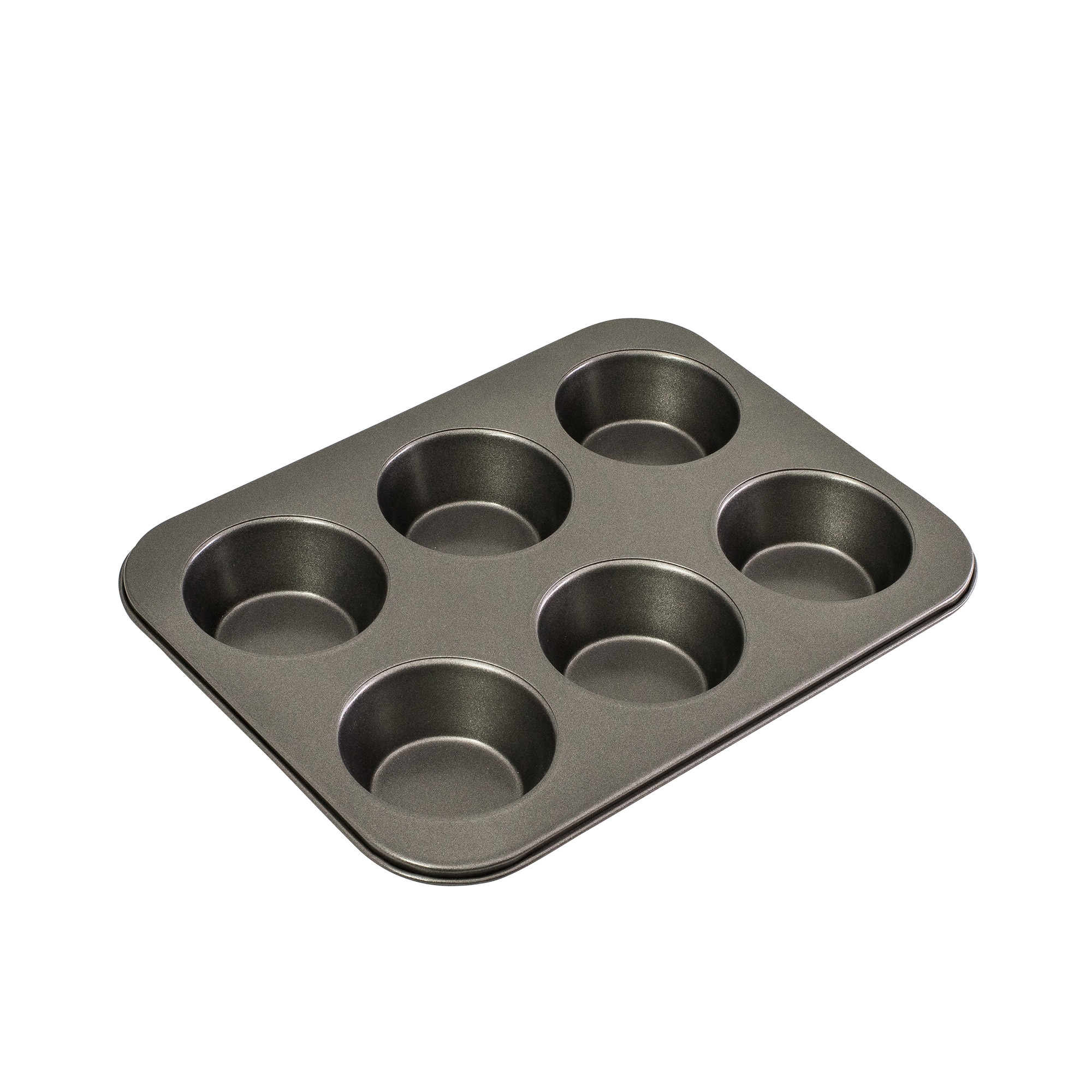 Bakemaster Non Stick Large Muffin Pan 6 Cup Image 1