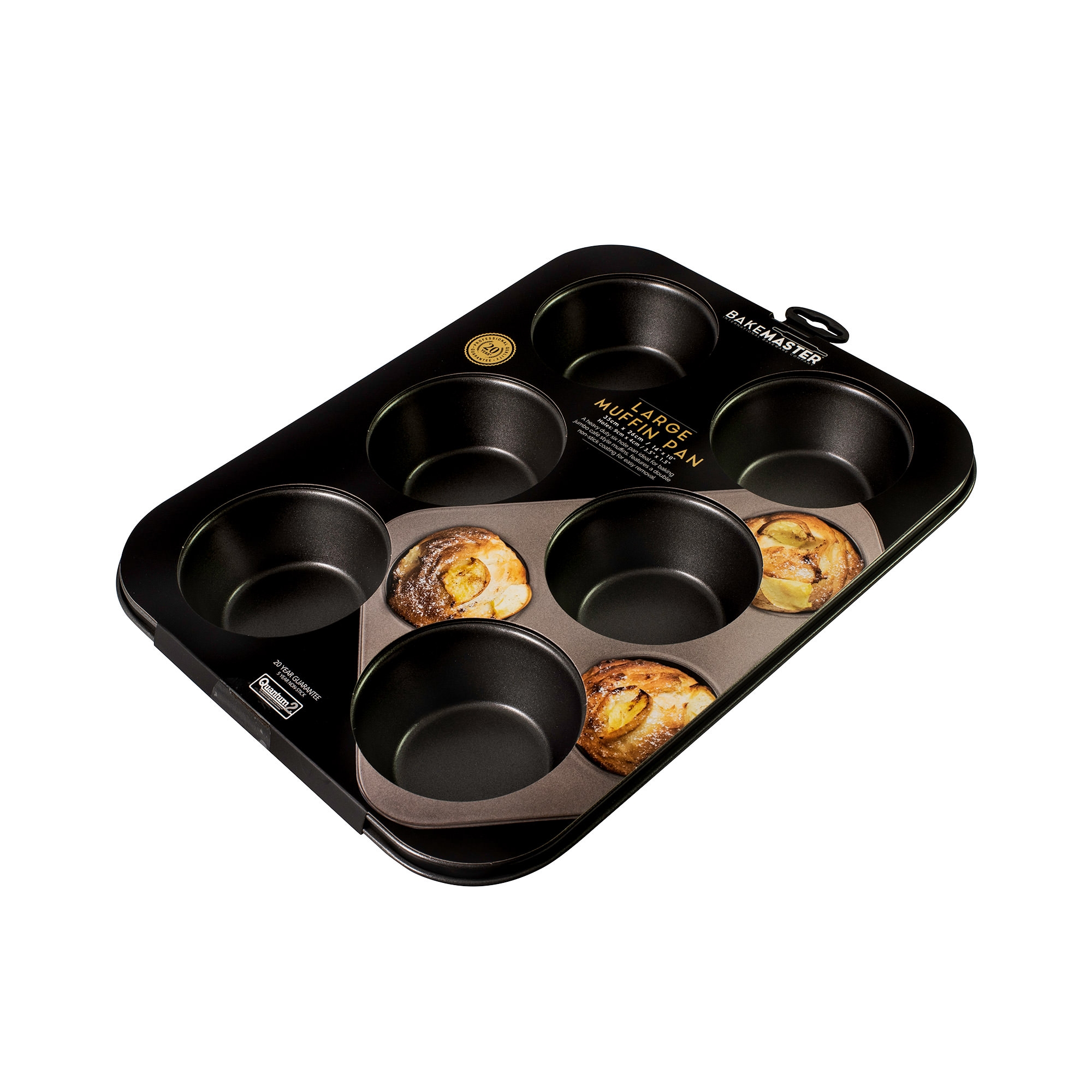 Bakemaster Non Stick Large Muffin Pan 6 Cup Image 2