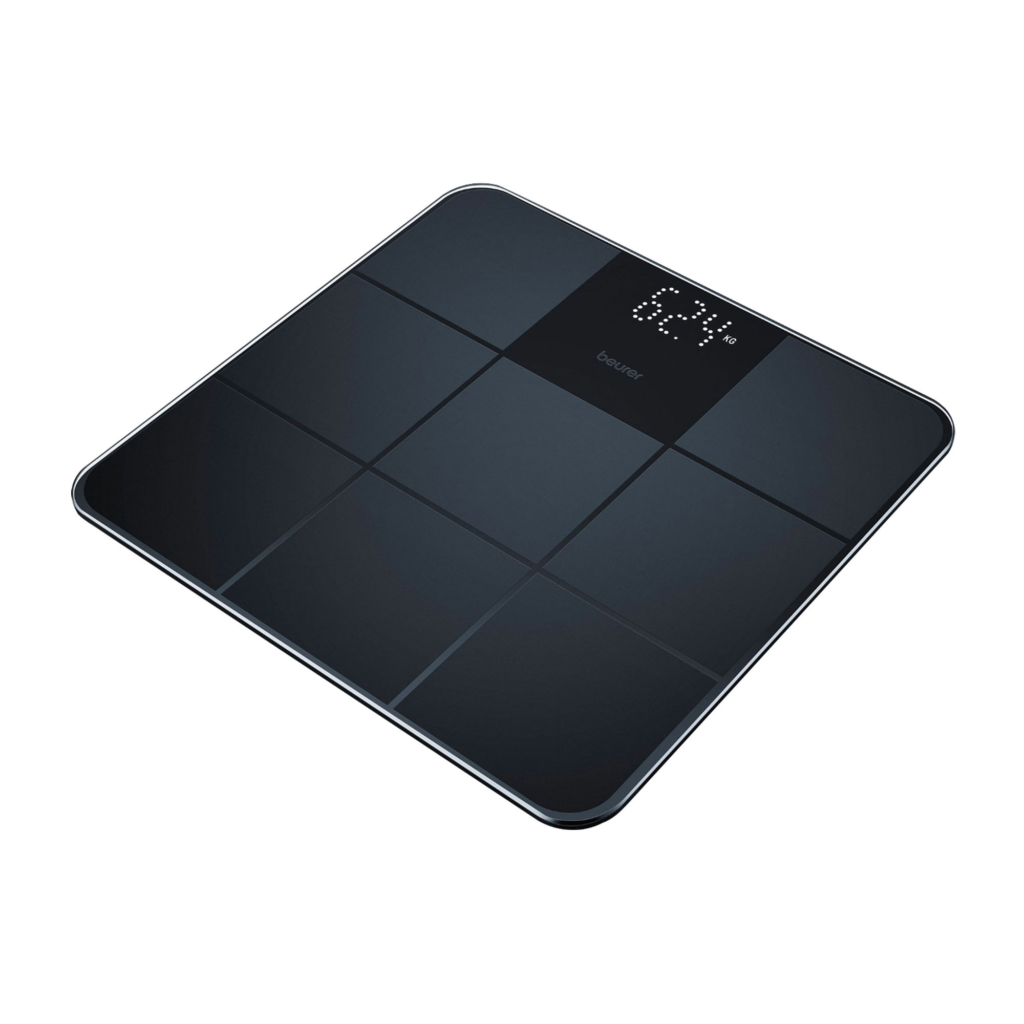 Beurer Digital Glass Bathroom Scale Black Image 1