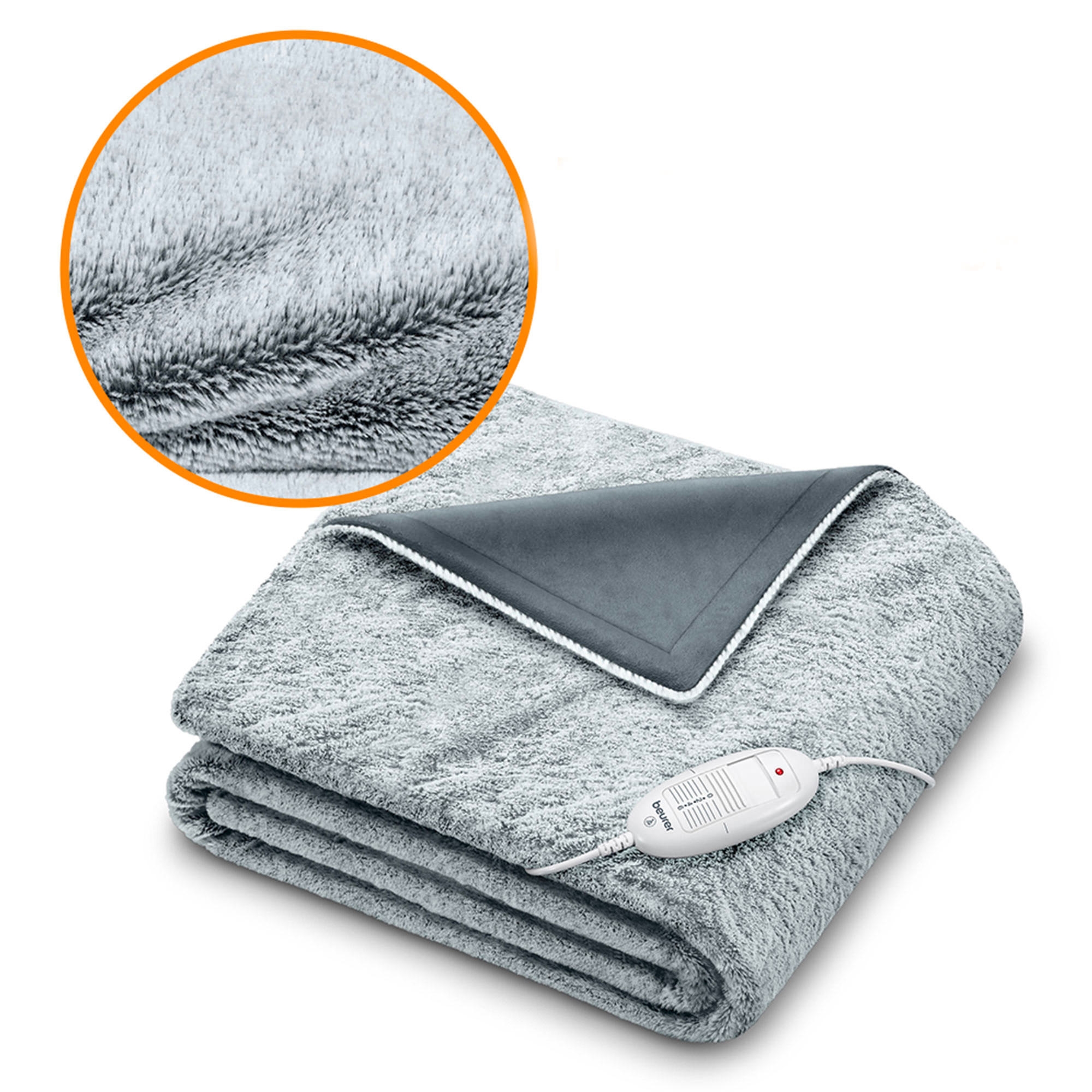 Beurer Super Cosy Heated Throw Blanket Charcoal Grey Image 2