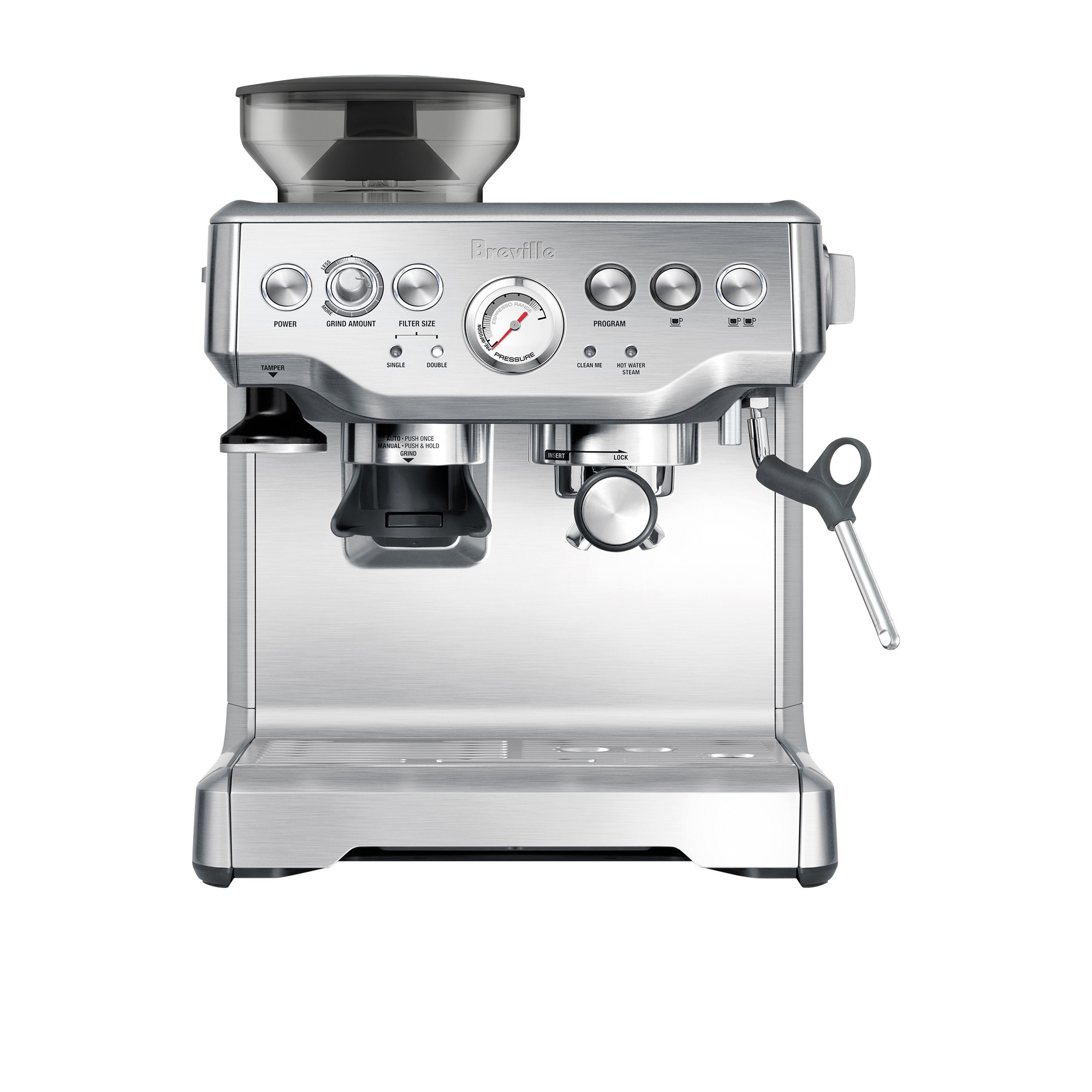Breville The Barista Express Espresso Machine Brushed Stainless Steel Image 1
