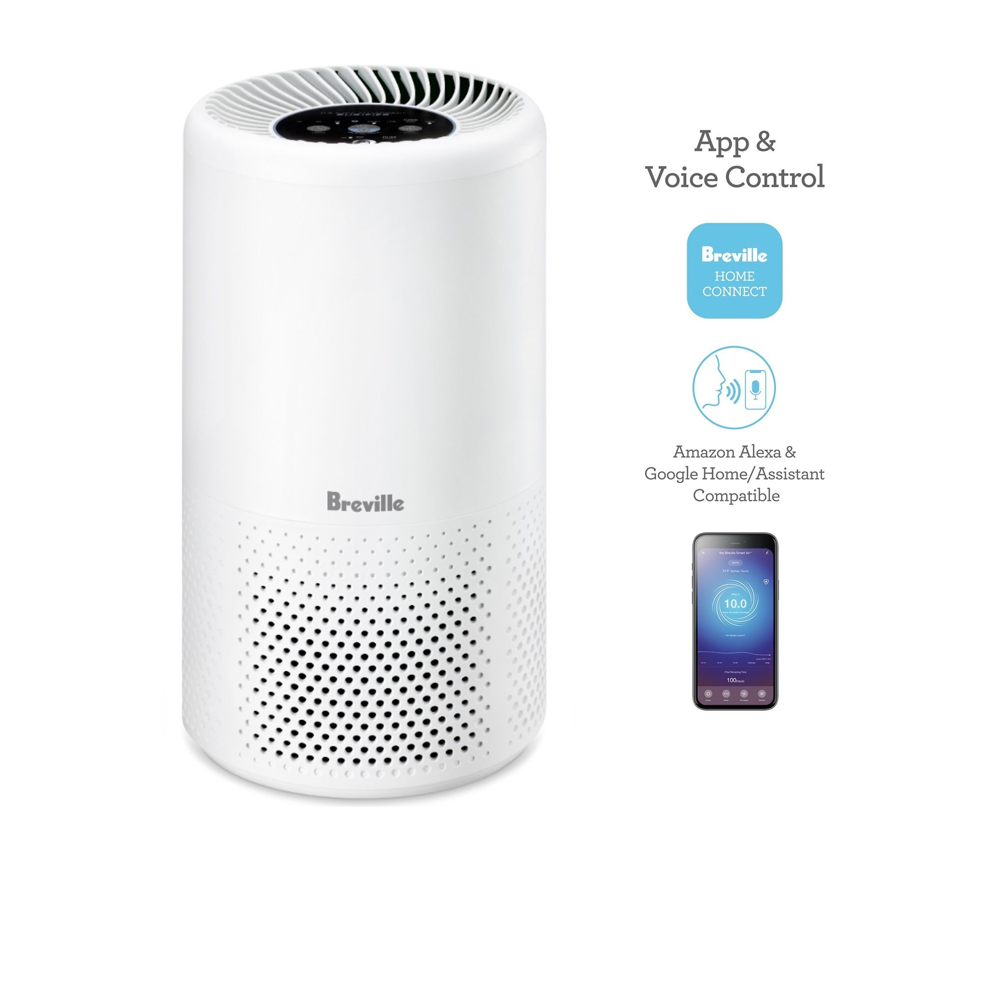 Breville The Easy Air Connect Purifier with Wi-Fi CADR 91m3/h Image 2