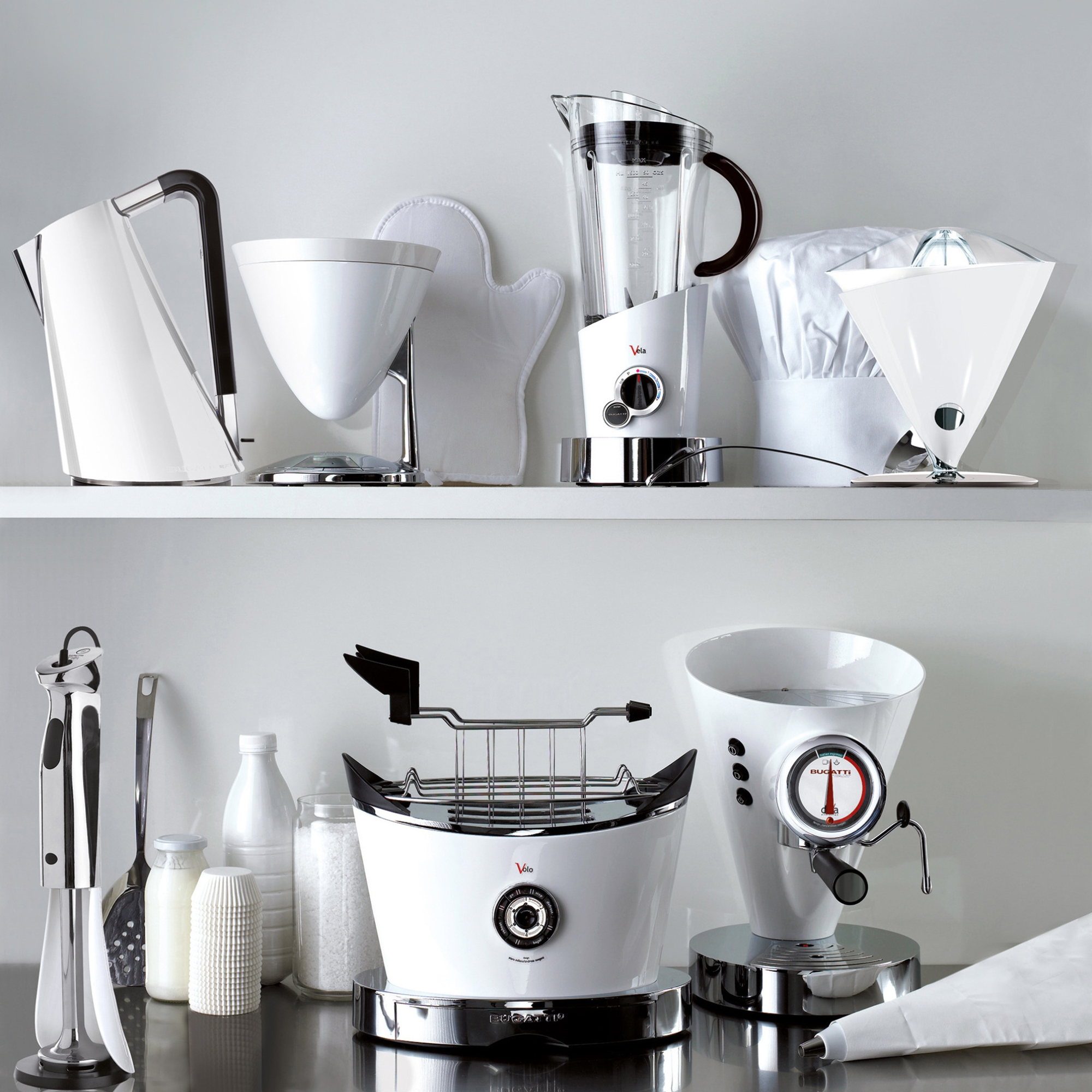 Bugatti Diva Evolution Espresso Coffee Machine White Image 2