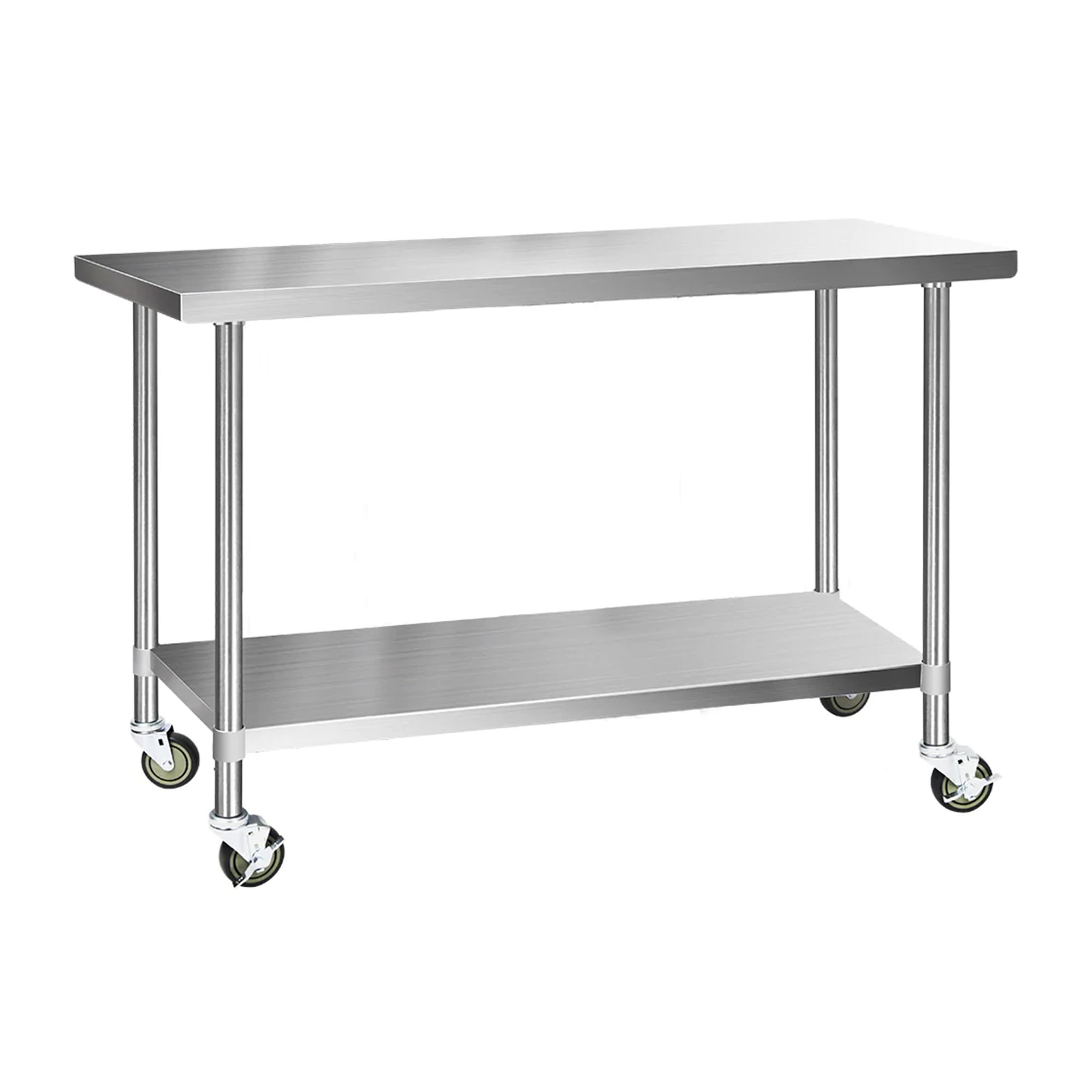 Cefito 430 Stainless Steel Kitchen Bench with Wheels 152.4x61cm Image 1