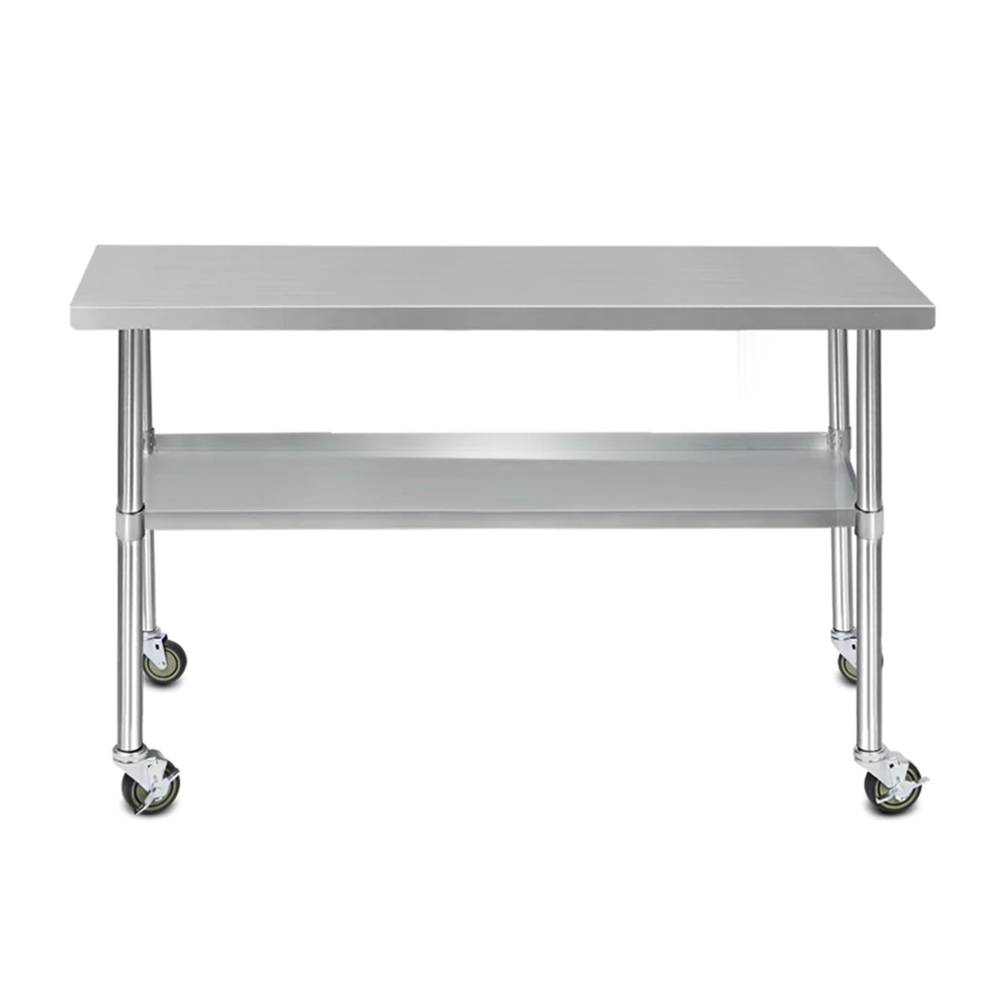 Cefito 430 Stainless Steel Kitchen Bench with Wheels 152.4x61cm Image 2