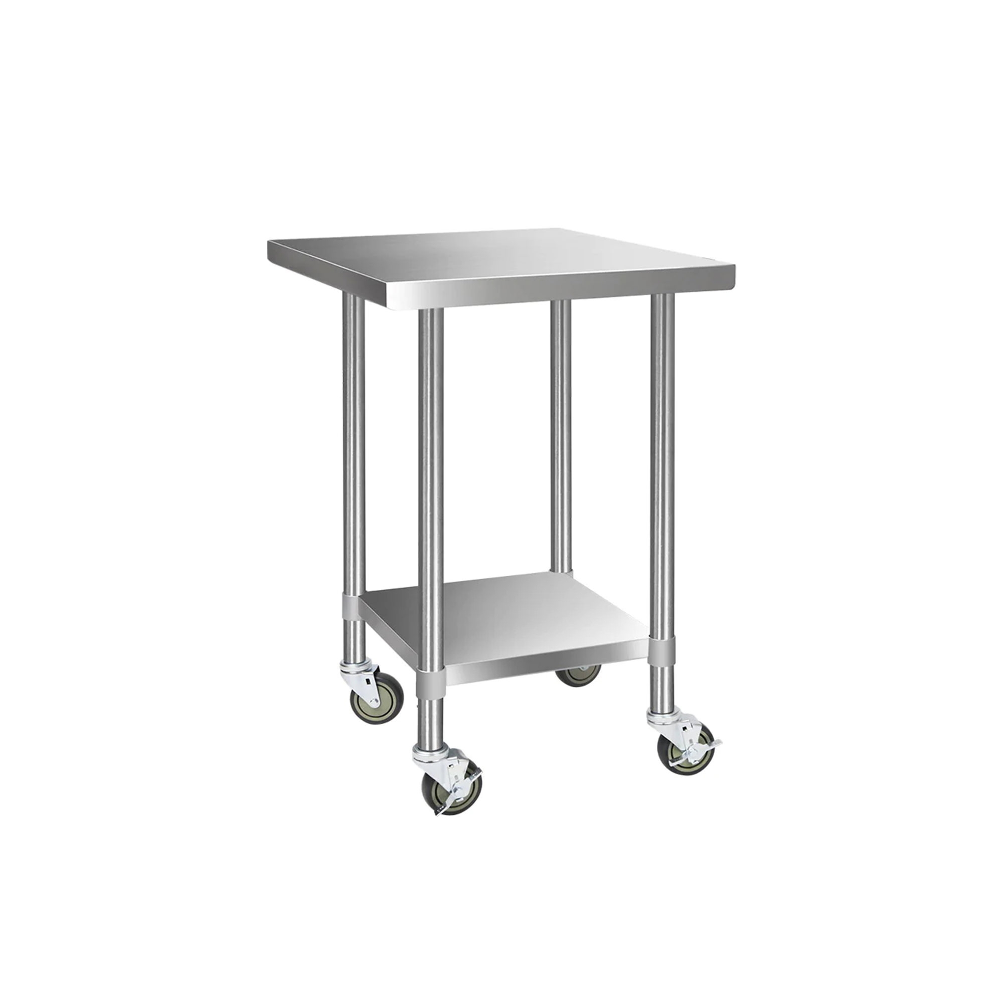 Cefito 430 Stainless Steel Kitchen Bench with Wheels 76x76cm Image 1