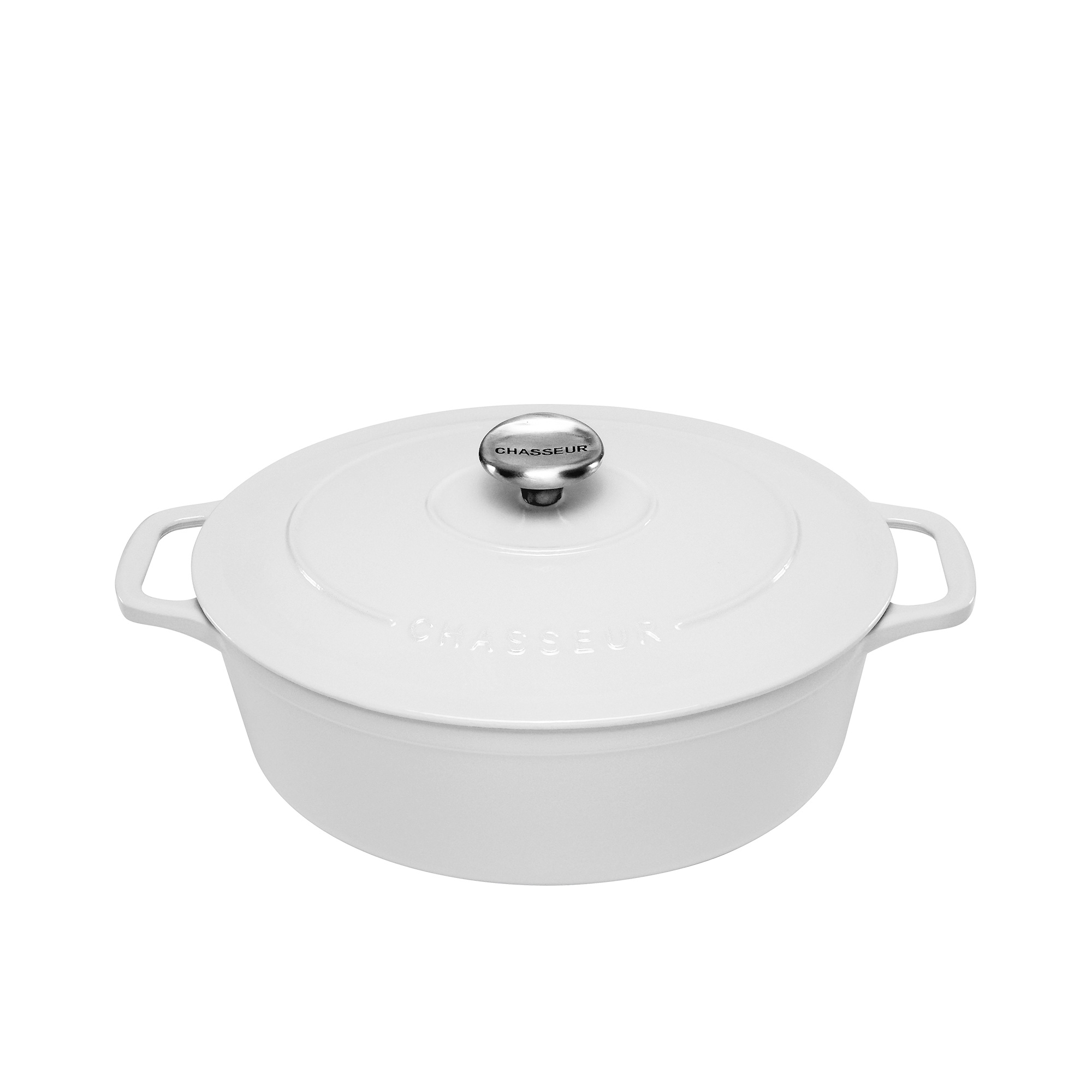 Chasseur Oval French Oven 27cm - 4L Brilliant White Image 1