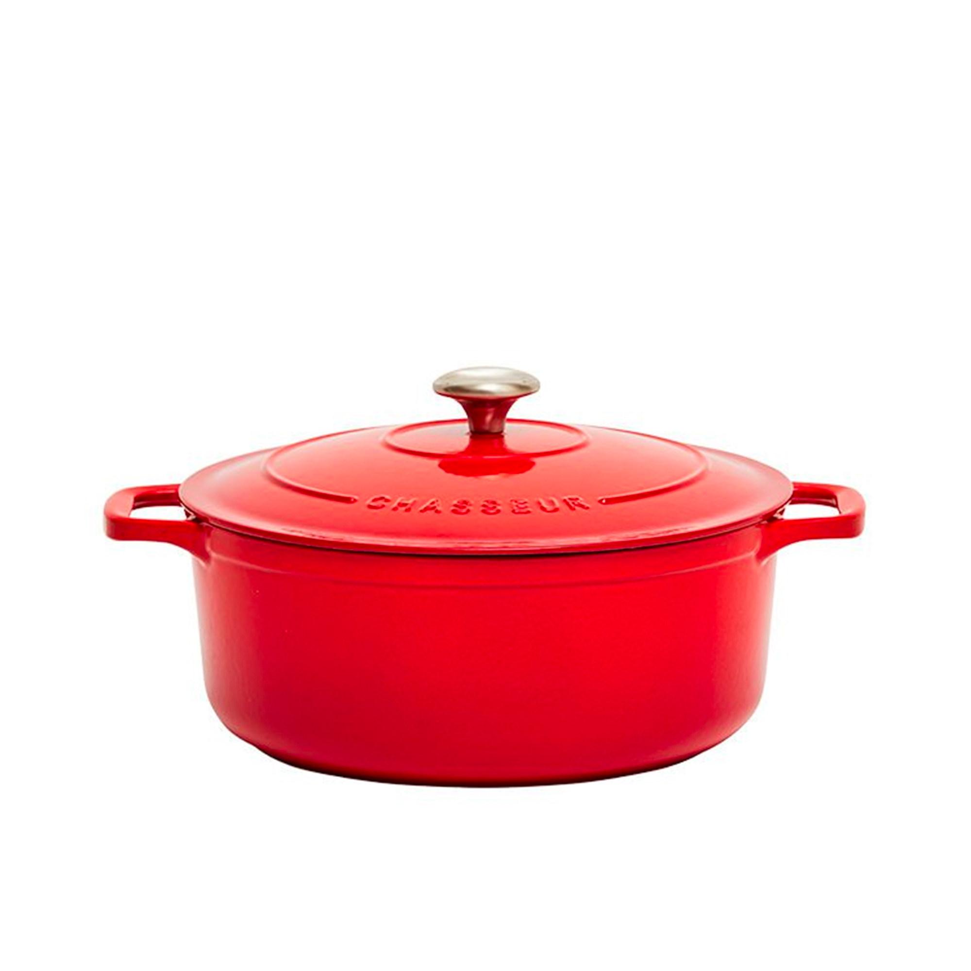 Chasseur Round French Oven 24cm - 4L Chilli Red Image 1