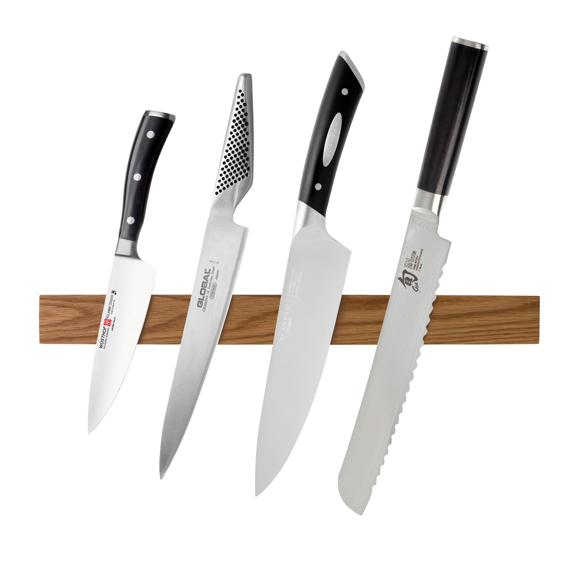 ChefTech Solid Magnetic Knife Rack 60cm Oak Image 2