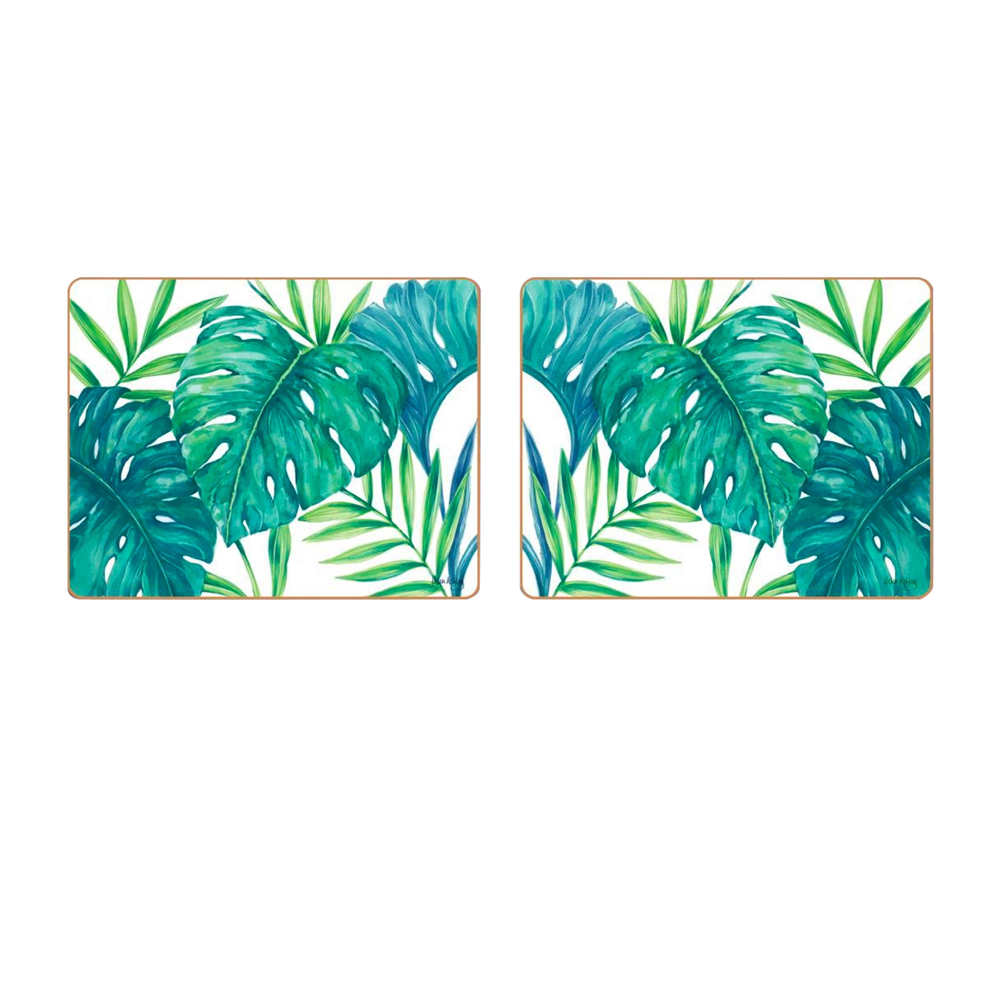 Cinnamon Rectangular Coaster Set of 6 Tropical Leaves Image 2