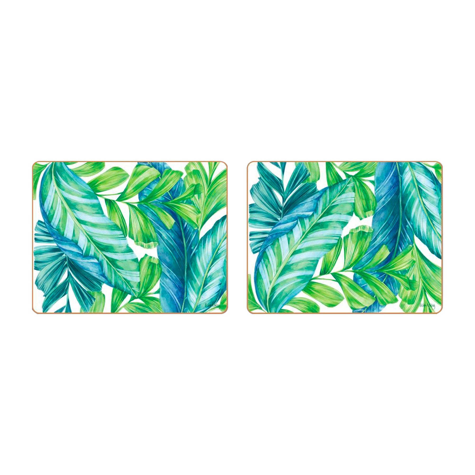 Cinnamon Rectangular Coaster Set of 6 Tropical Leaves Image 4