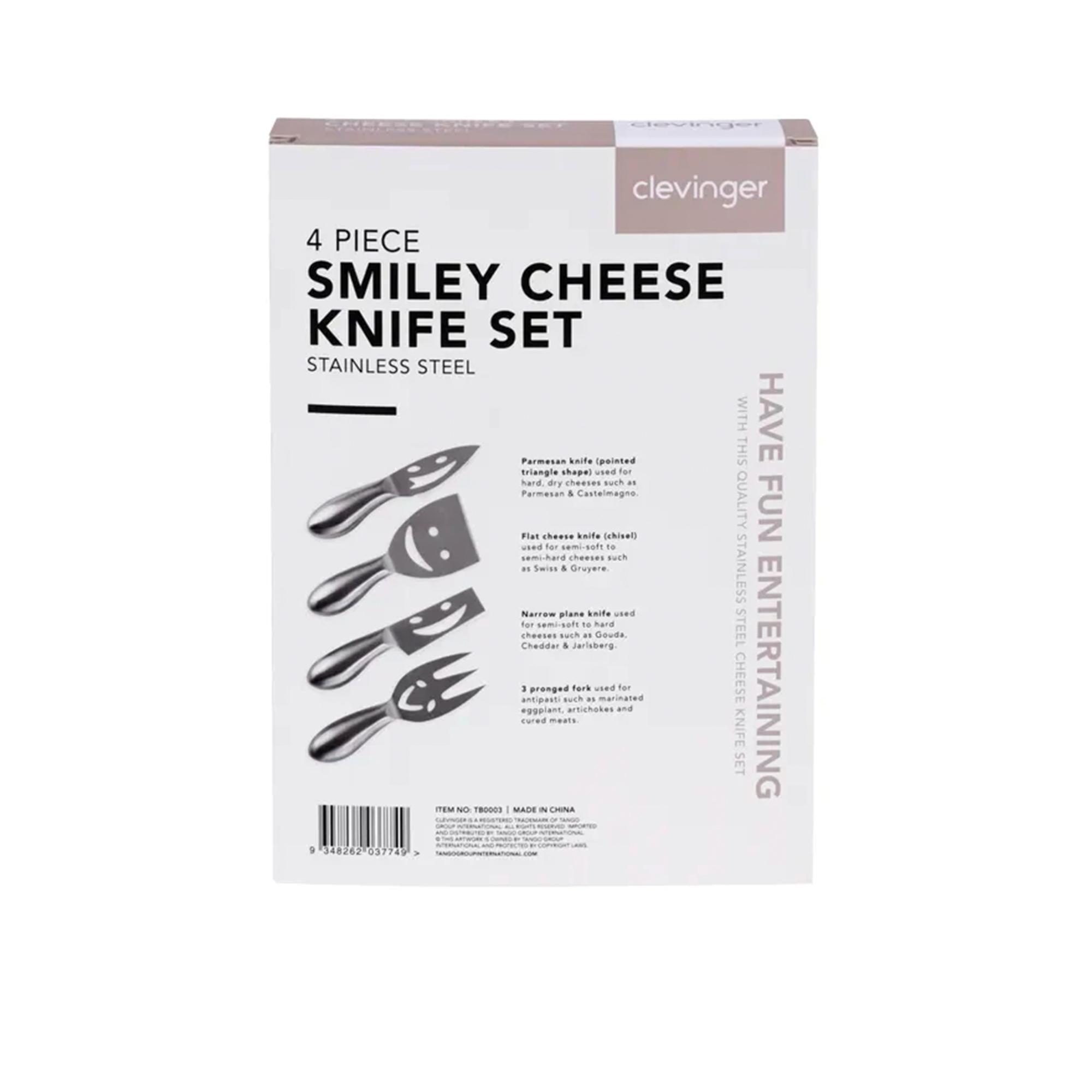 Clevinger Stainless Steel Merrivale Smiley Cheese Knife Set Set of 4 Image 5