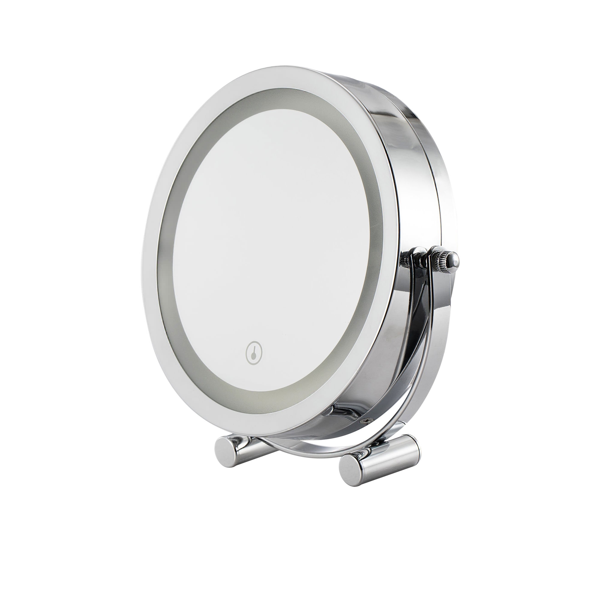 Clevinger San Marino Round Vanity Mirror with Led Lights Silver Image 1