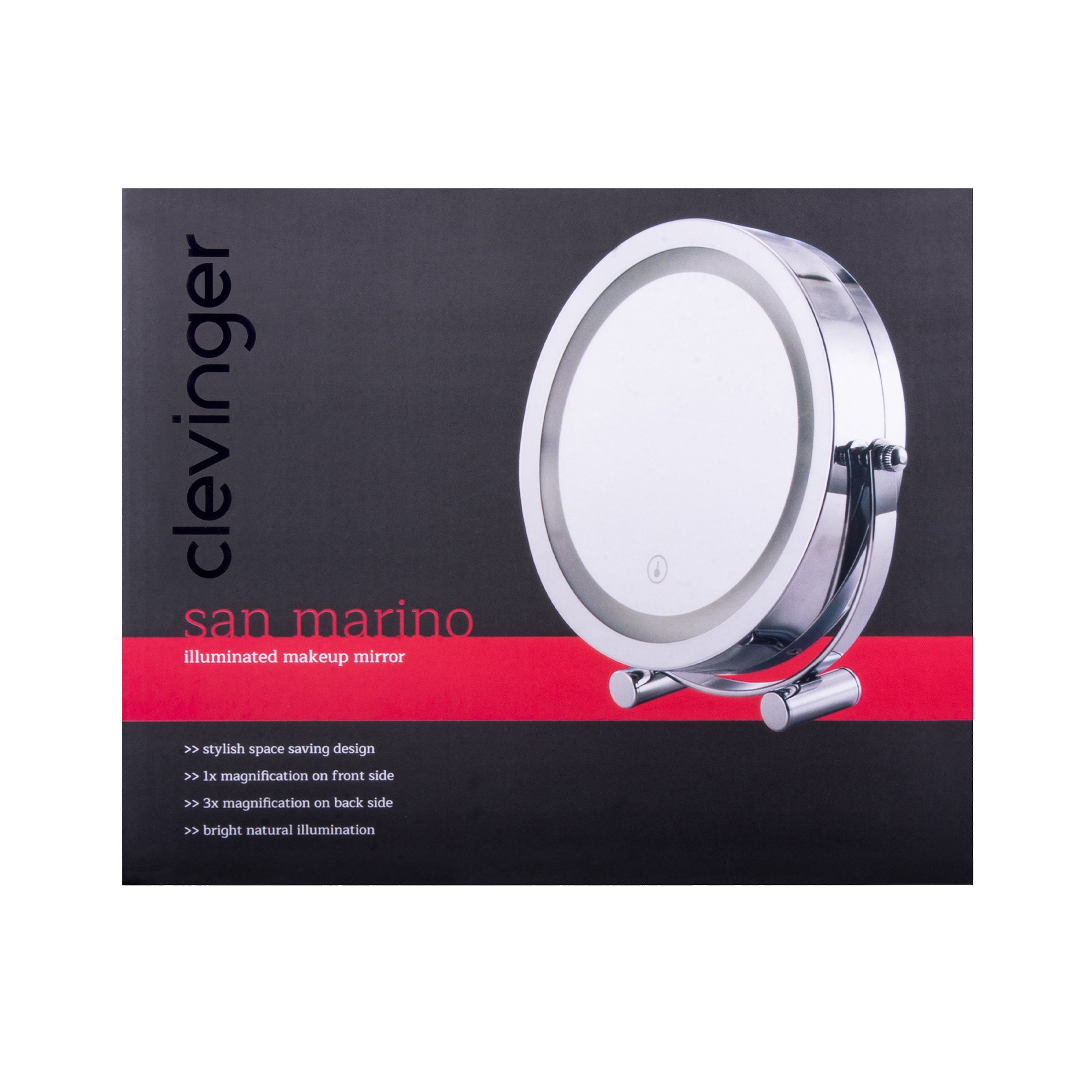 Clevinger San Marino Round Vanity Mirror with Led Lights Silver Image 2