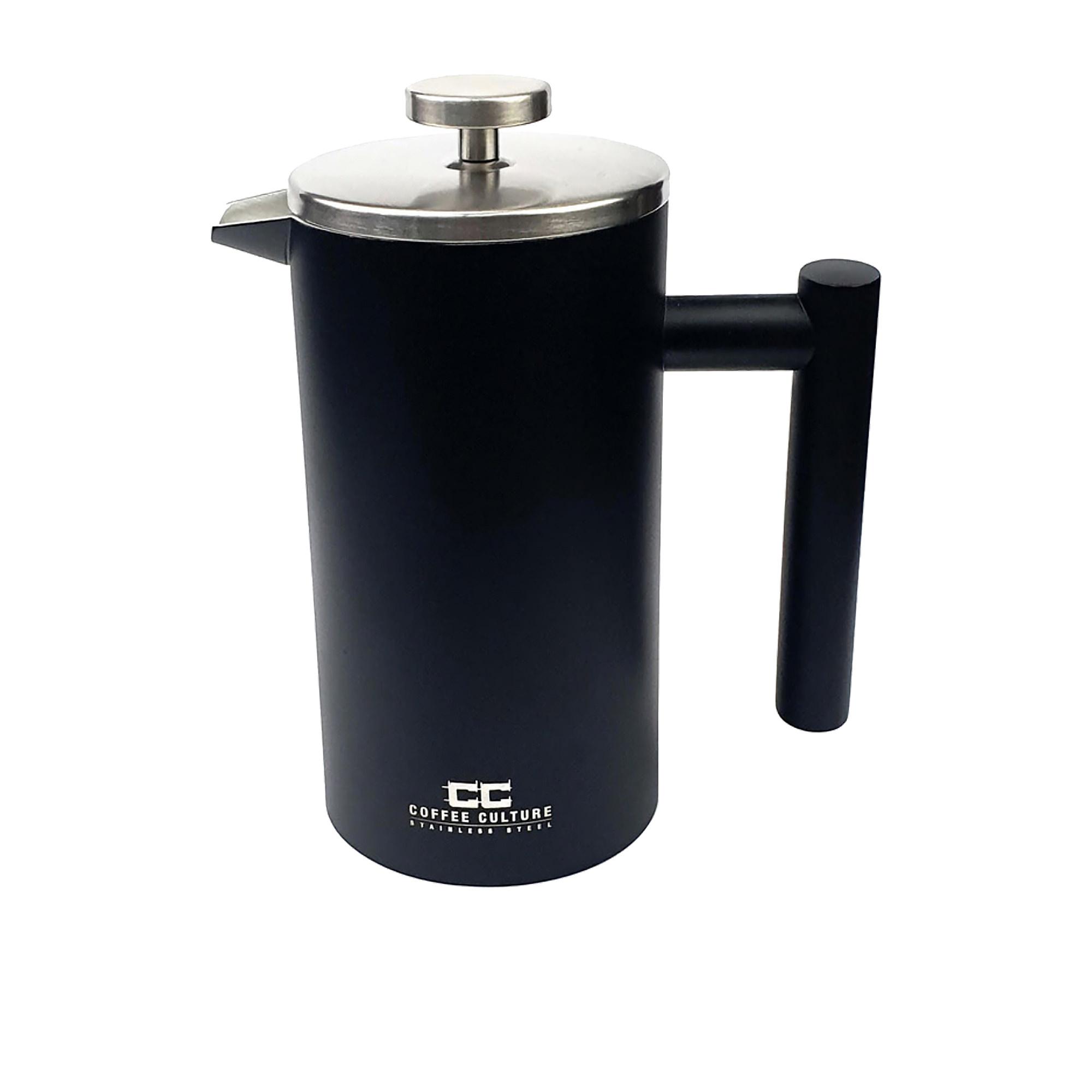 Coffee Culture French Press Double Wall 800ml Matte Black Image 1
