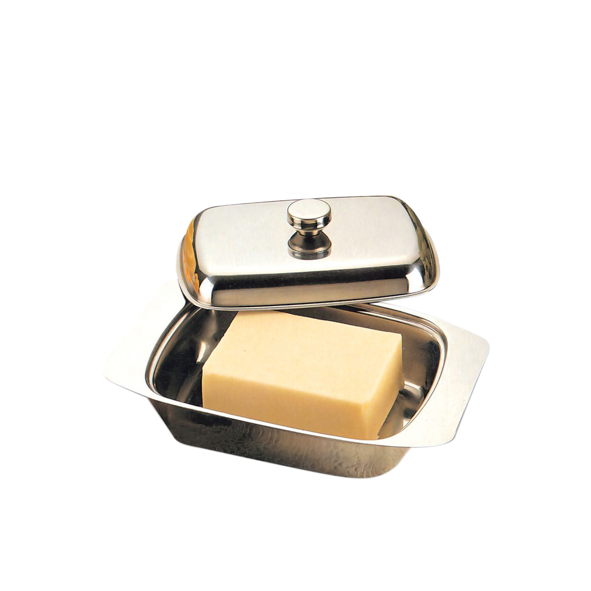 Appetito Stainless Steel Butter Dish with Cover Image 1