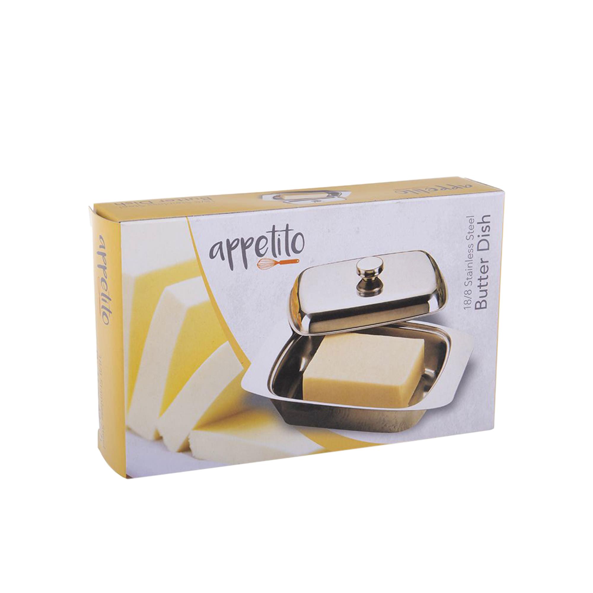 Appetito Stainless Steel Butter Dish with Cover Image 3