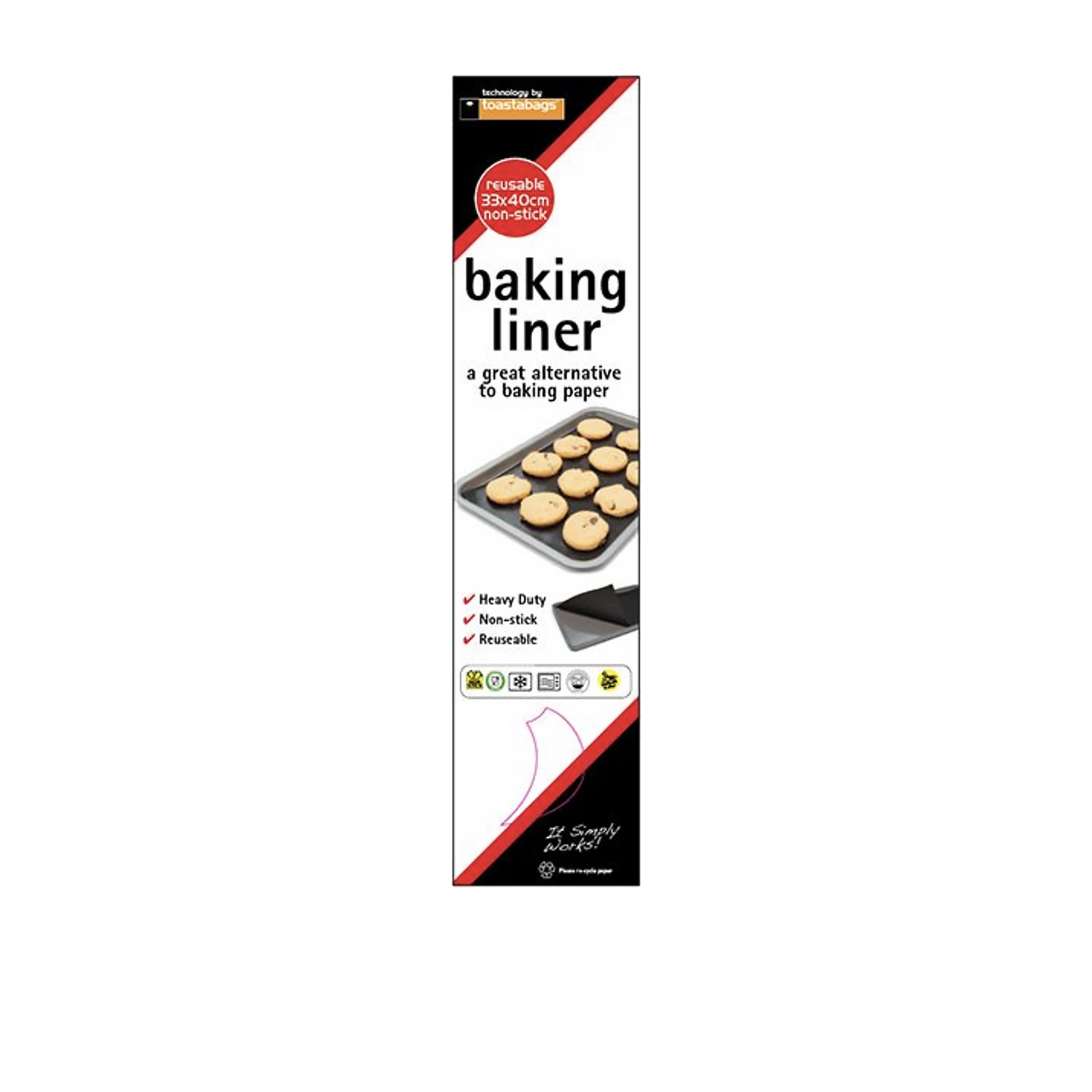 Toastabags Non Stick Reusable Baking Liner 30x40cm Black Image 1