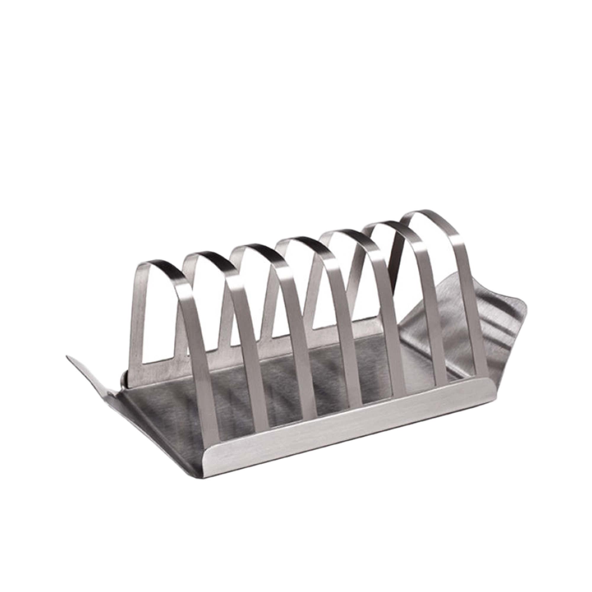 Appetito Stainless Steel Toast Rack with Tray Image 2