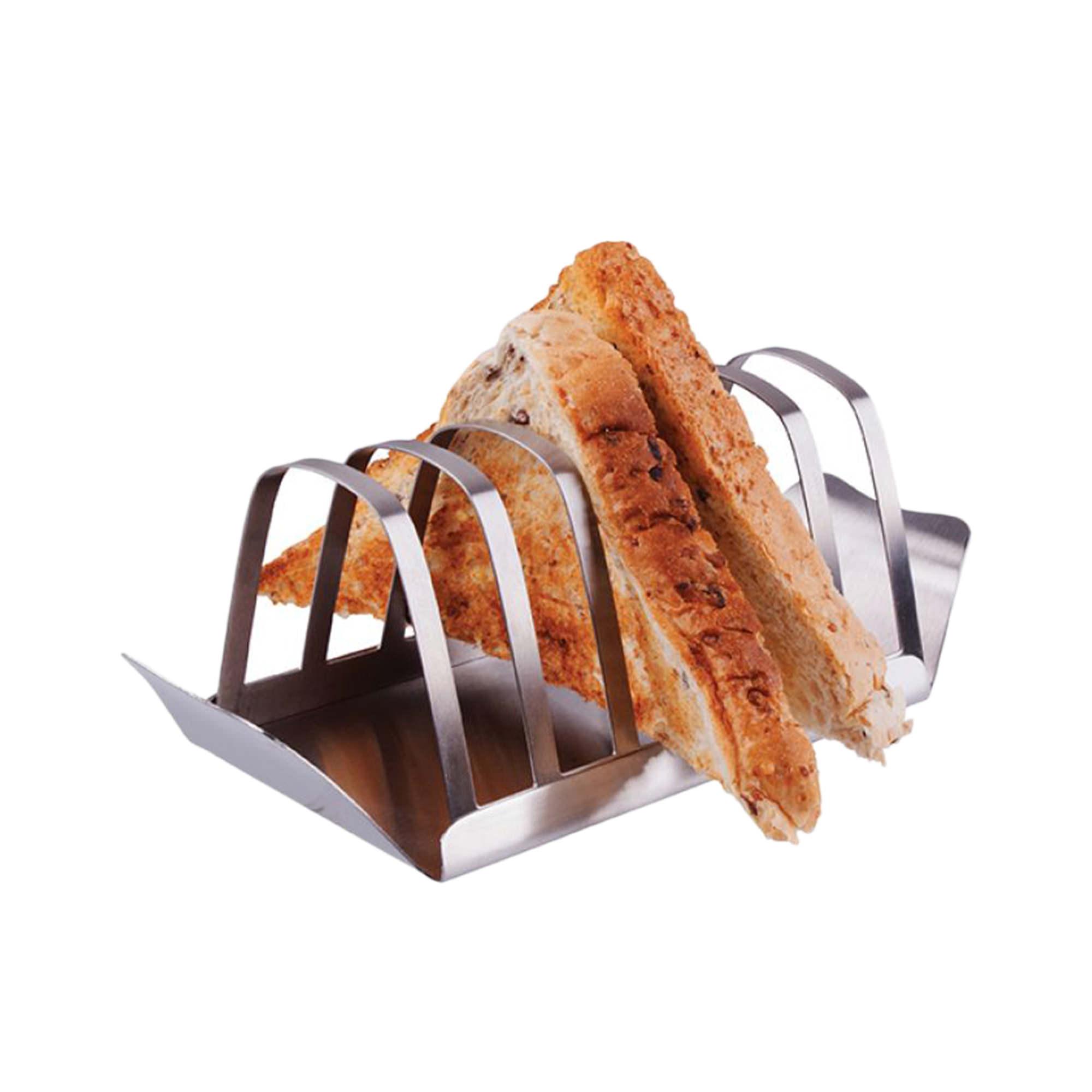 Appetito Stainless Steel Toast Rack with Tray Image 4