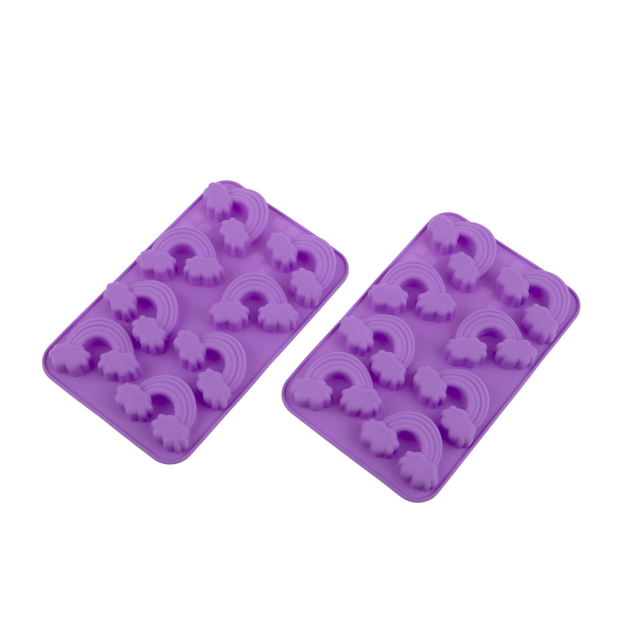 Daily Bake Rainbow Chocolate Mould 8 Cup Set 2pc Purple Image 1
