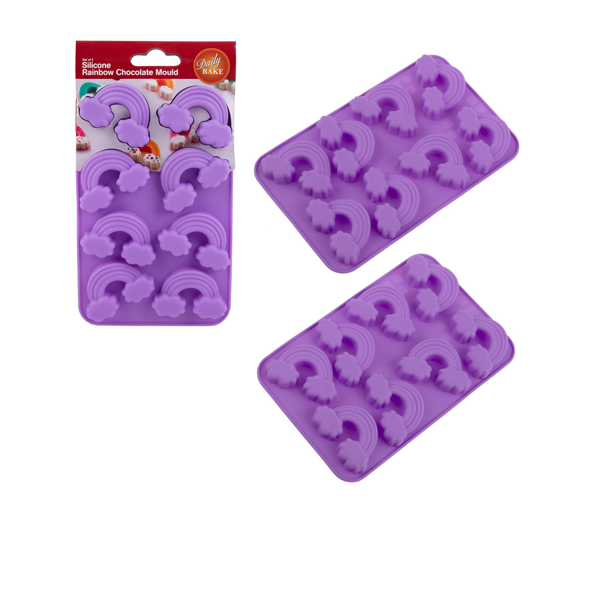 Daily Bake Rainbow Chocolate Mould 8 Cup Set 2pc Purple Image 3