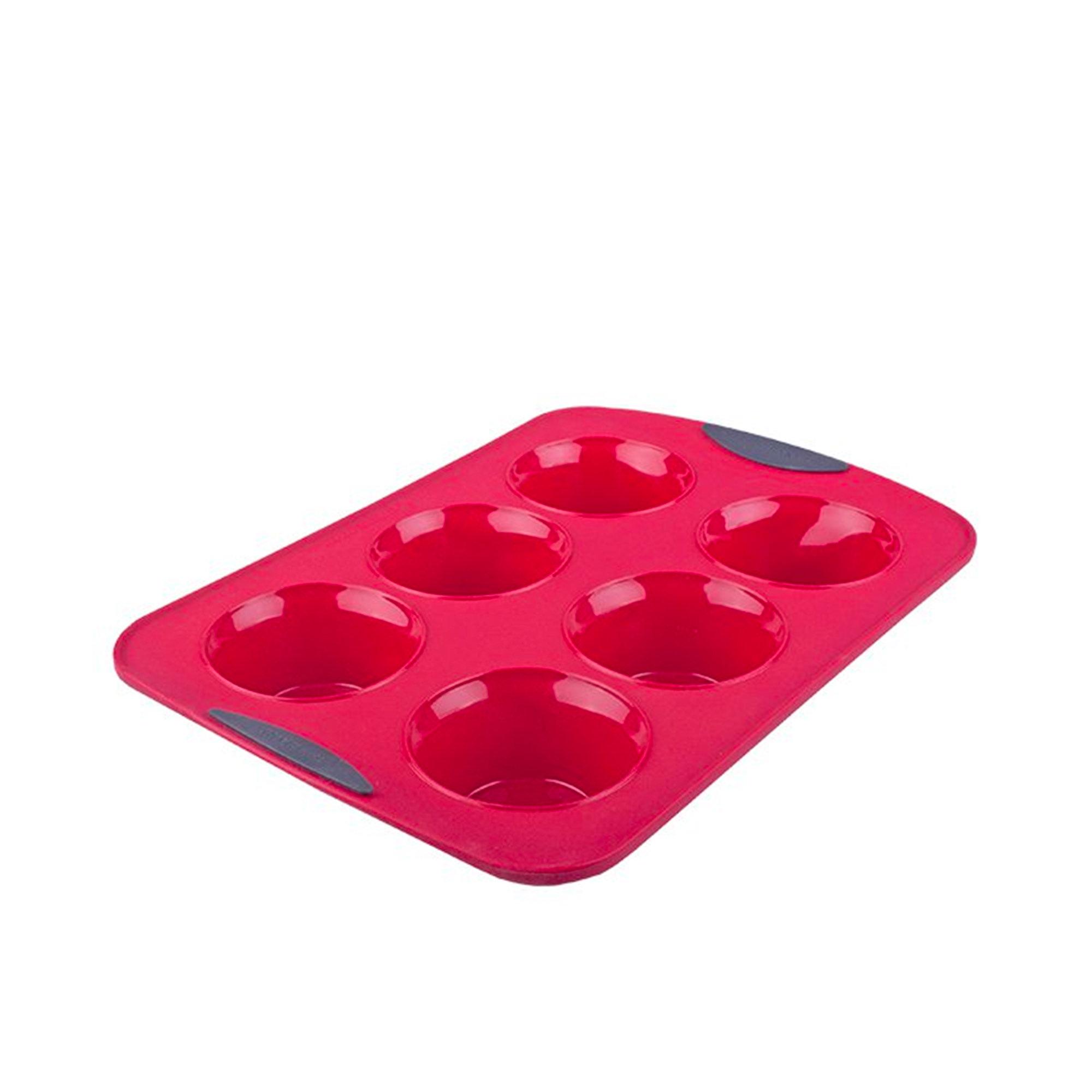 Daily Bake Silicone Jumbo Muffin Pan 6 Cup Red Image 1