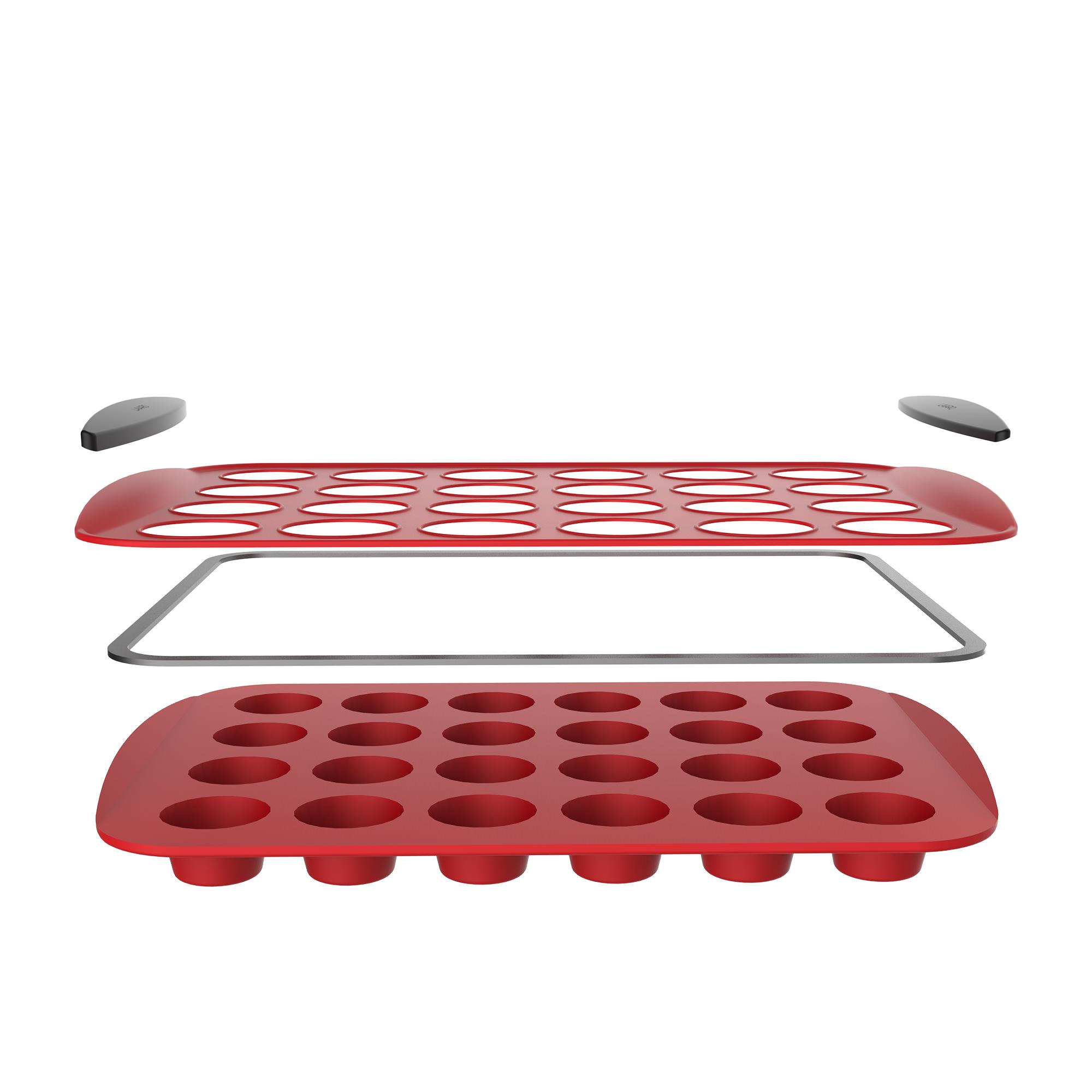 Daily Bake Silicone Mini Muffin Pan 24 Cup Red Image 3