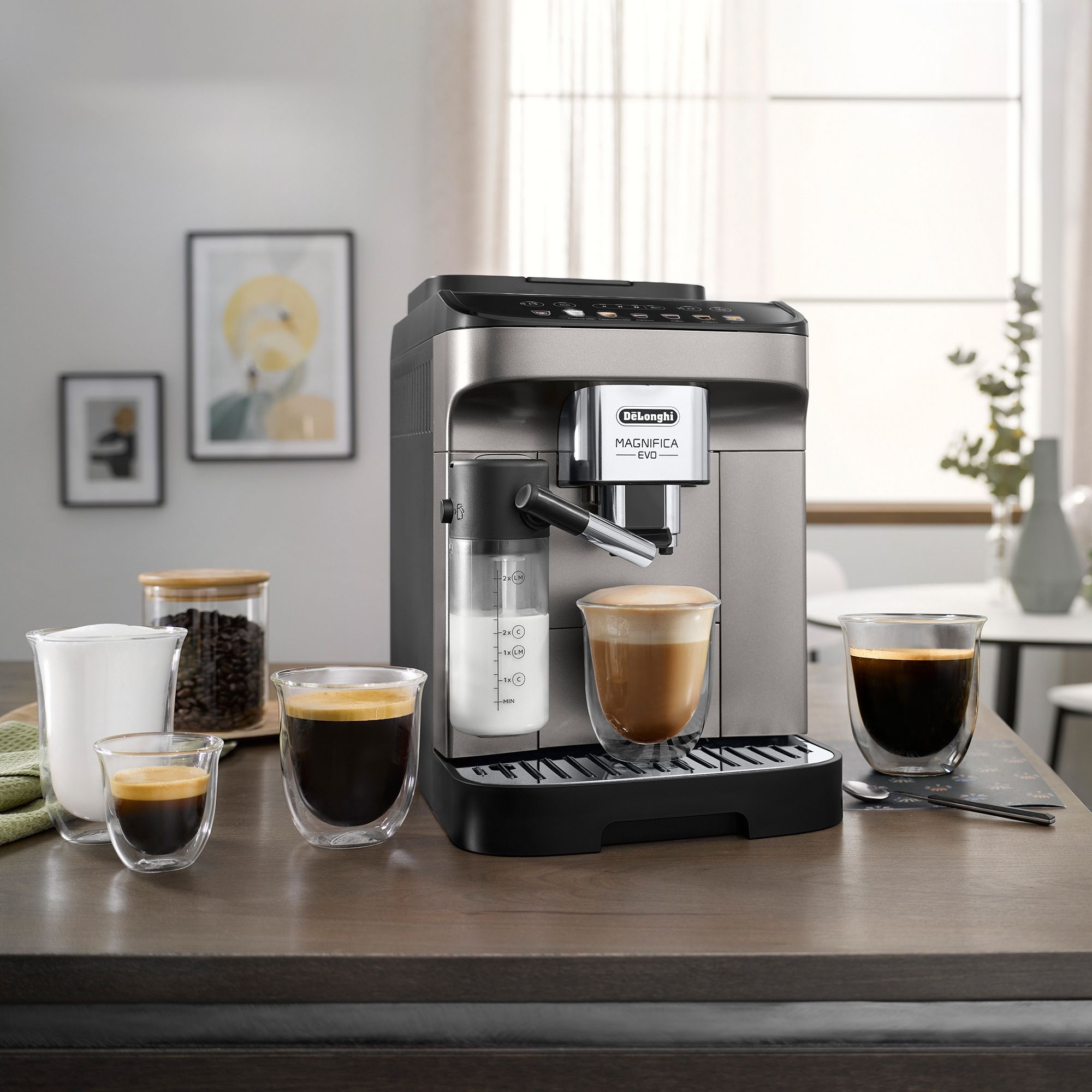 DeLonghi Magnifica Evo ECAM29083TB Fully Automatic Coffee Machine Titan Image 2