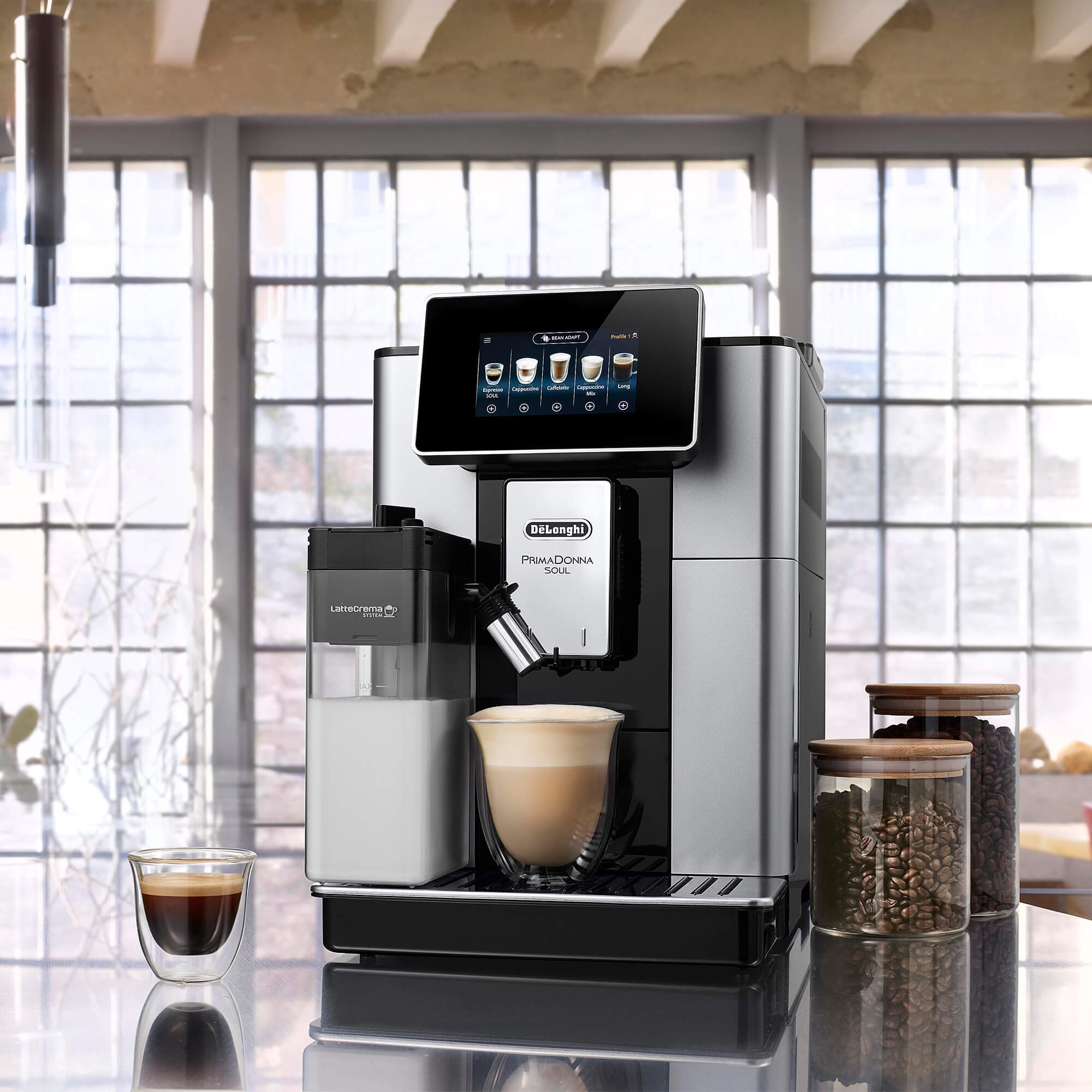 DeLonghi PrimaDonna Soul ECAM61075MB Fully Automatic Coffee Machine Black Image 2