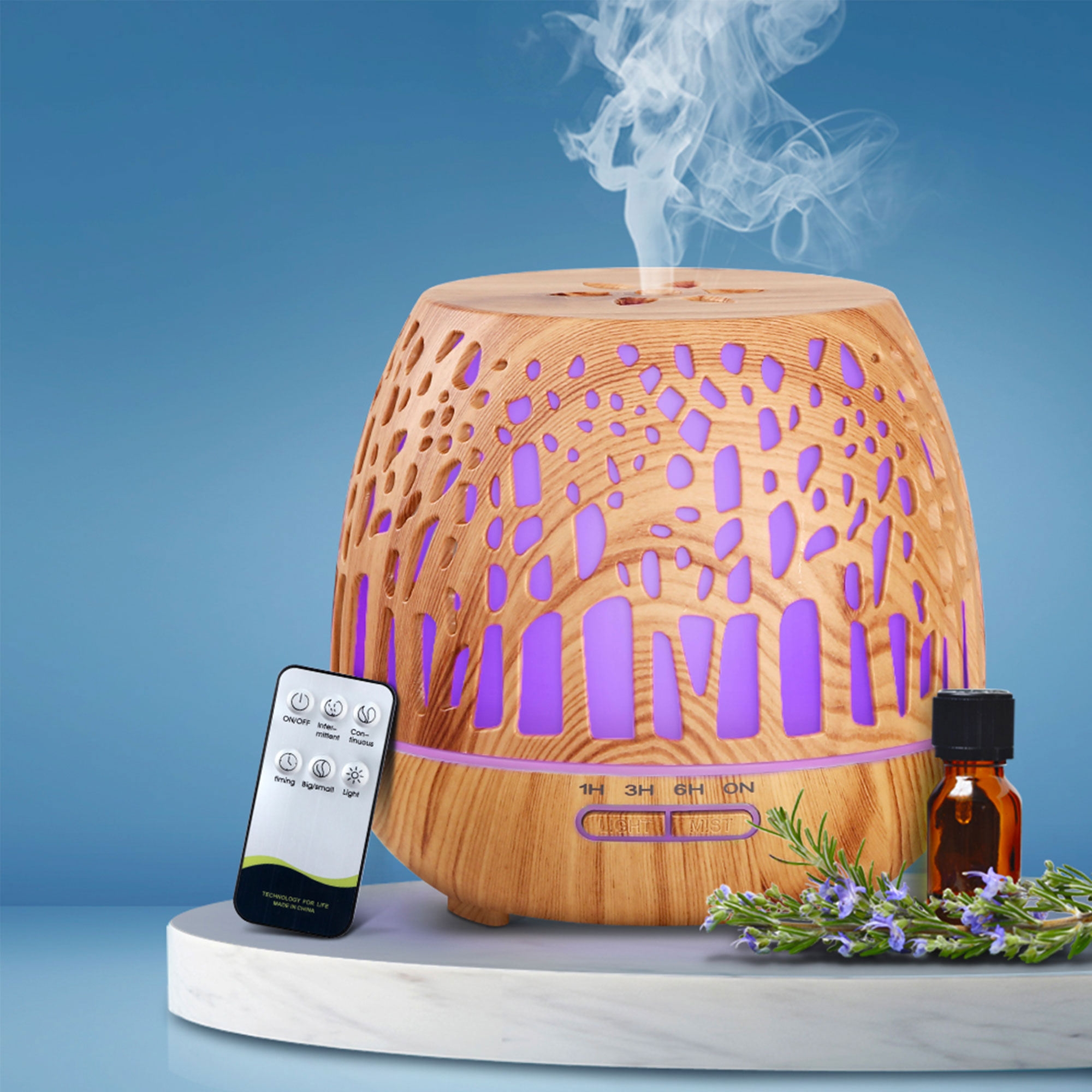 Devanti Aroma Diffuser with Remote 400ml Enchanted Forest Image 2