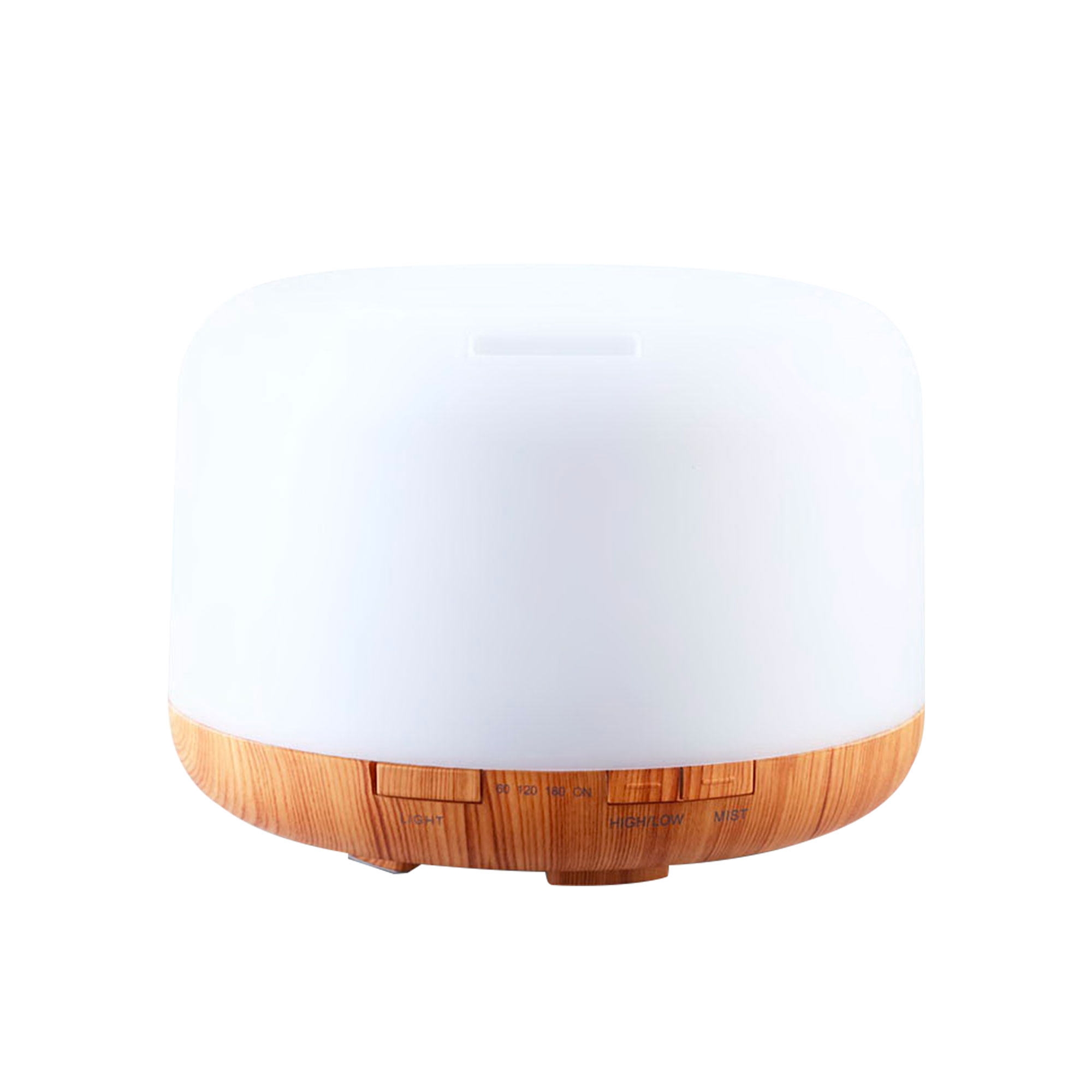 Devanti Aroma Diffuser with Light Wood Base 500ml White Image 1