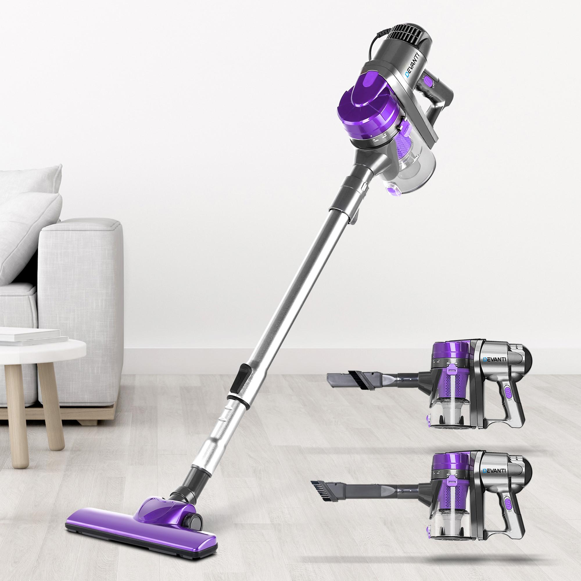 Devanti Corded Handheld Bagless Stick Vacuum Cleaner Purple Image 2