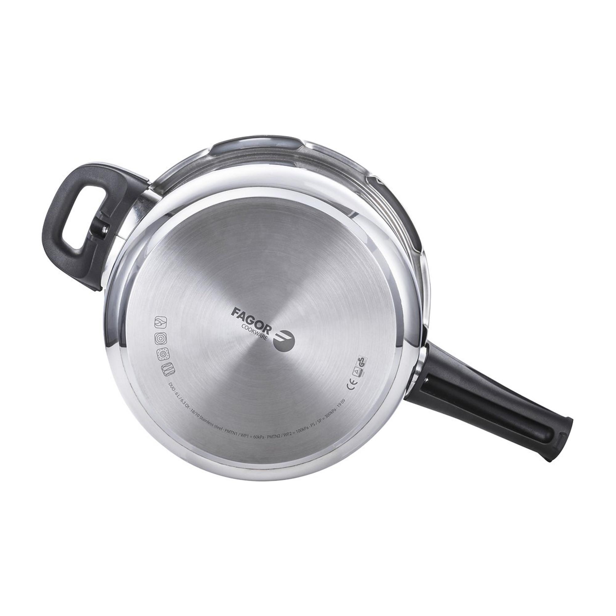 Fagor Duo Stainless Steel Pressure Cooker 6L Image 4