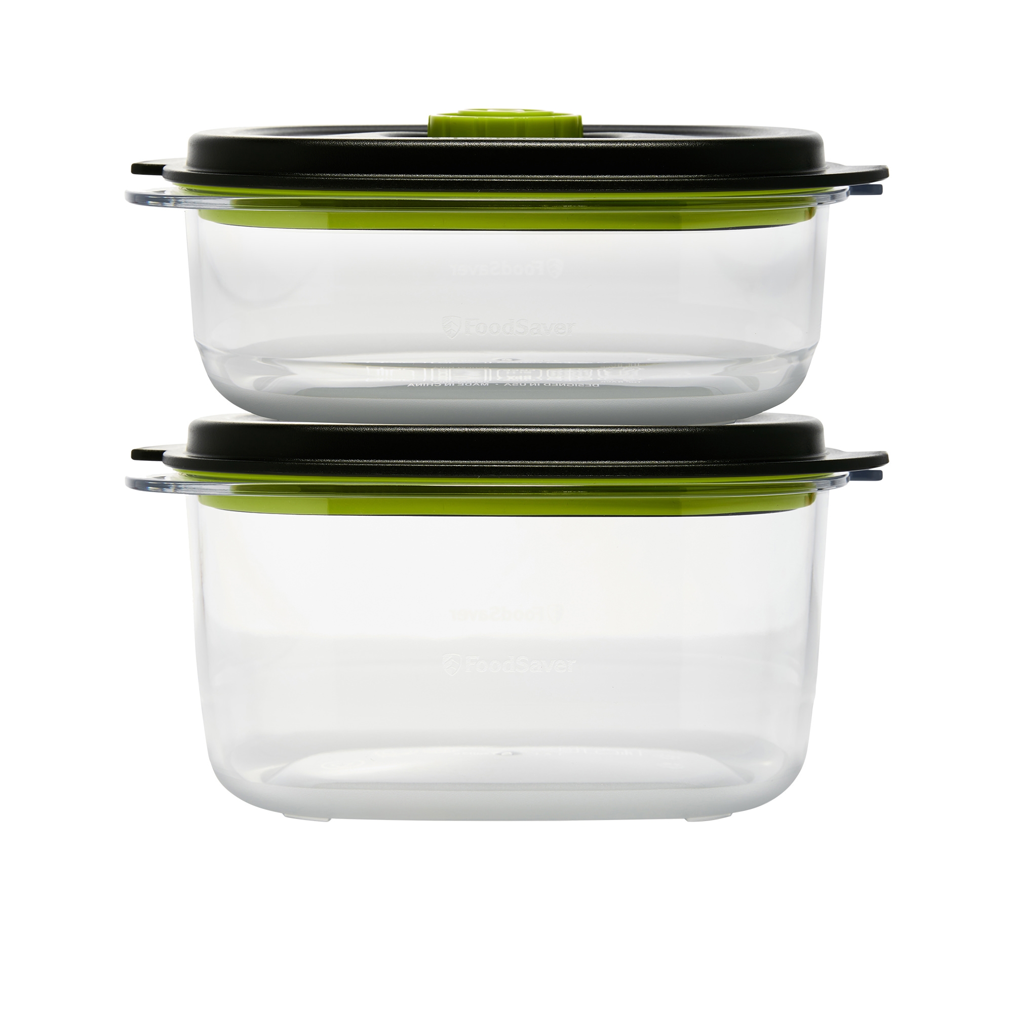FoodSaver Preserve & Marinate Container 3 & 5 Cup Set 2pc Black Image 1