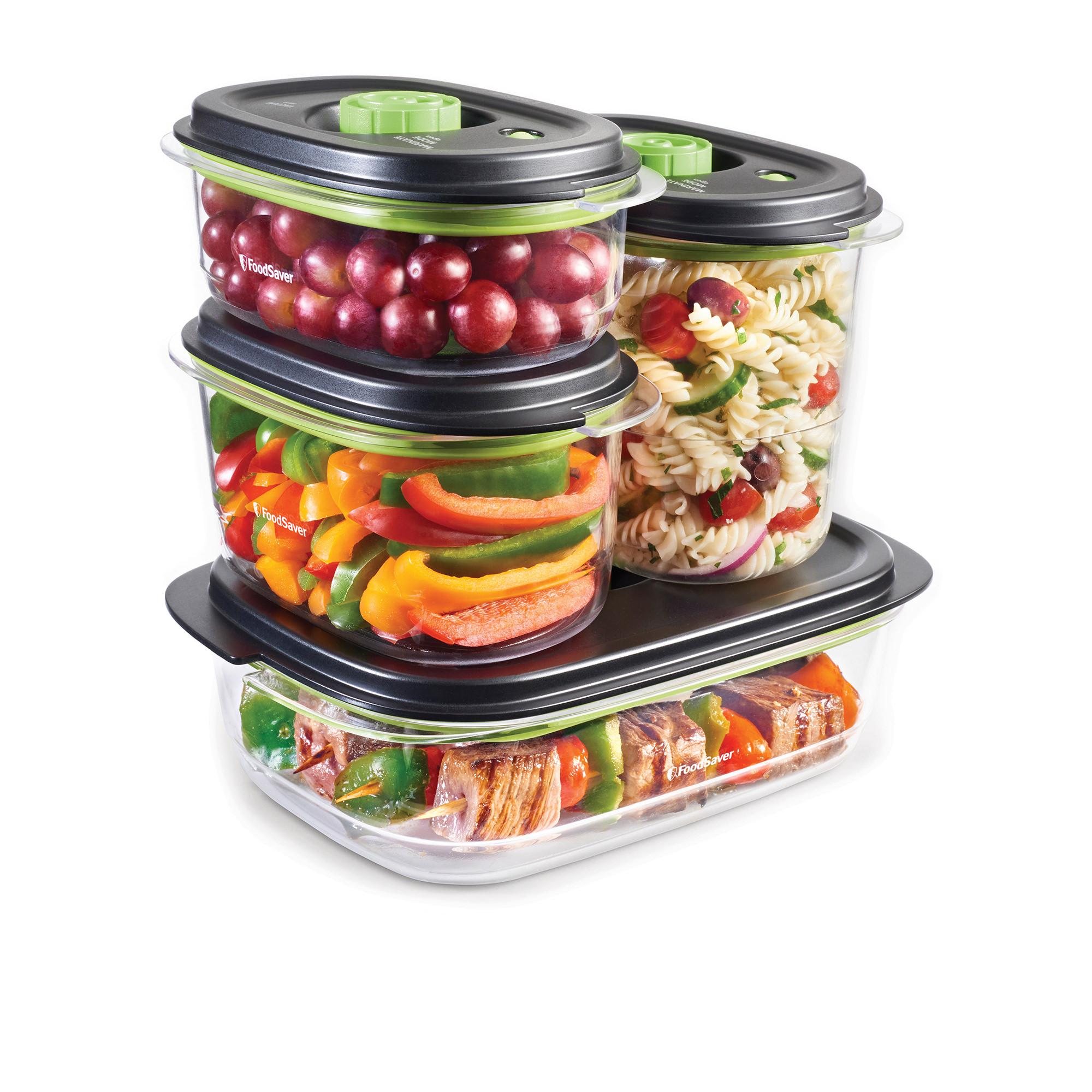 FoodSaver Preserve & Marinate Container 3 & 5 Cup Set 2pc Black Image 3