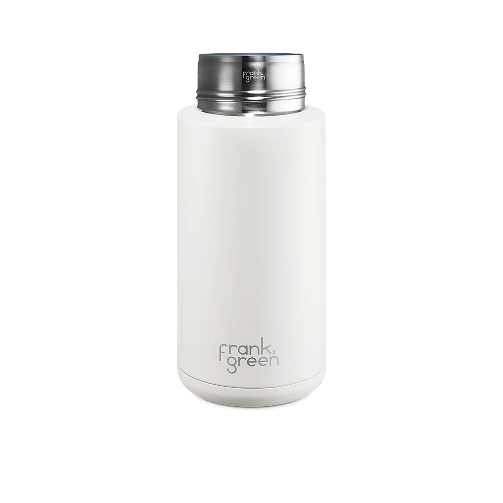 Frank Green Ultimate Ceramic Reusable Bottle with Straw 1L (34oz) Cloud Image 3
