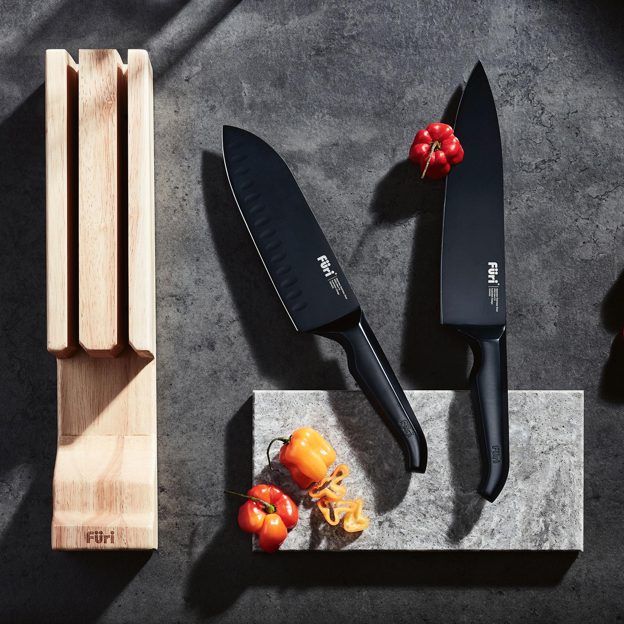 Furi Pro 2pc Knife Set with In-Drawer Protector Jet Black Image 3