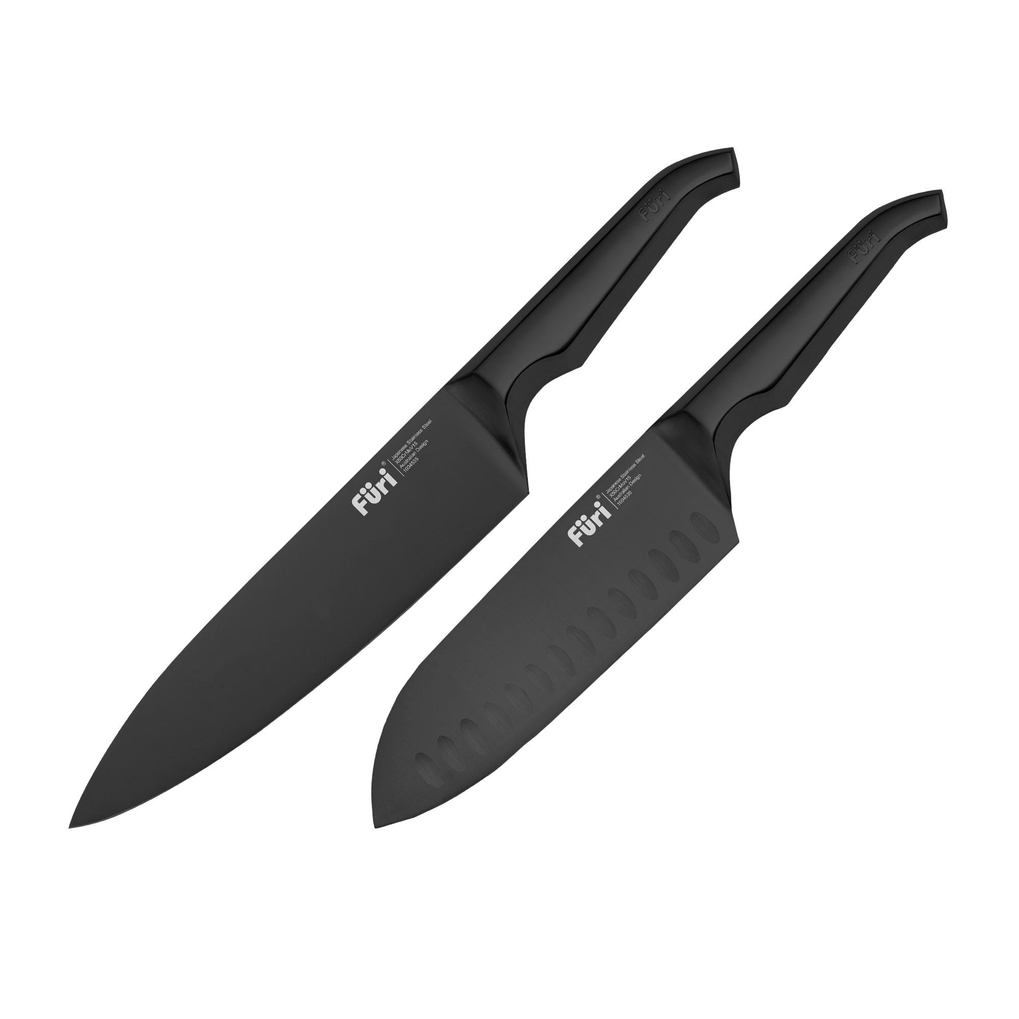 Furi Pro 2pc Knife Set with In-Drawer Protector Jet Black Image 4