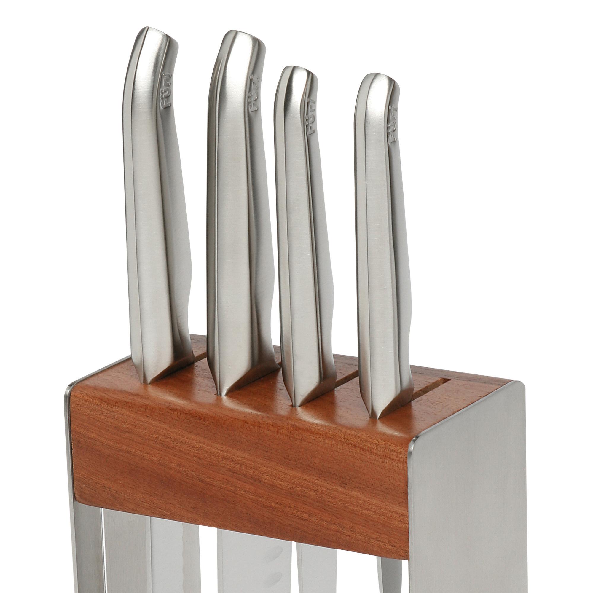 Furi Pro 5pc Stainless Steel Knife Block Set Image 3