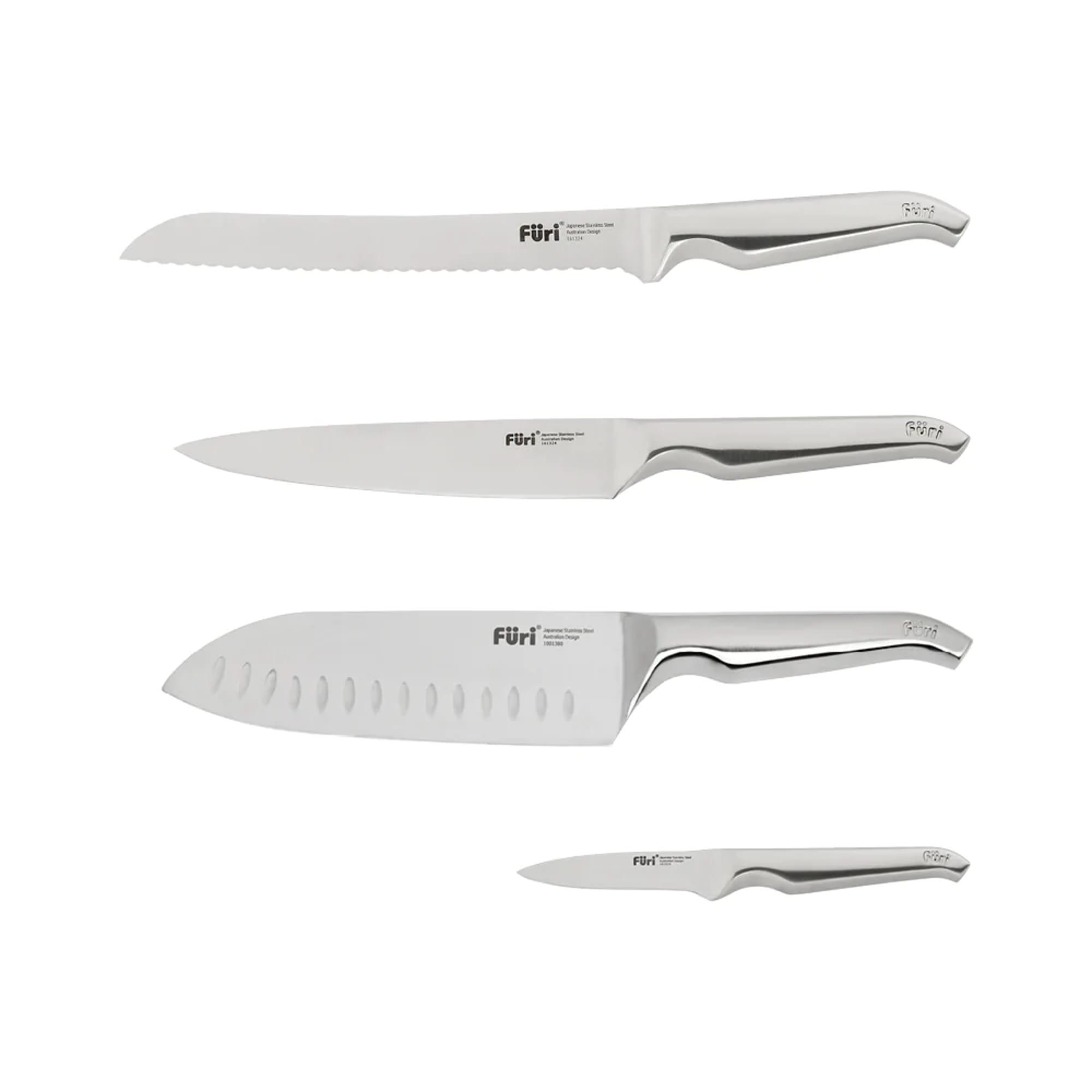 Furi Pro 5pc Stainless Steel Knife Block Set Image 5