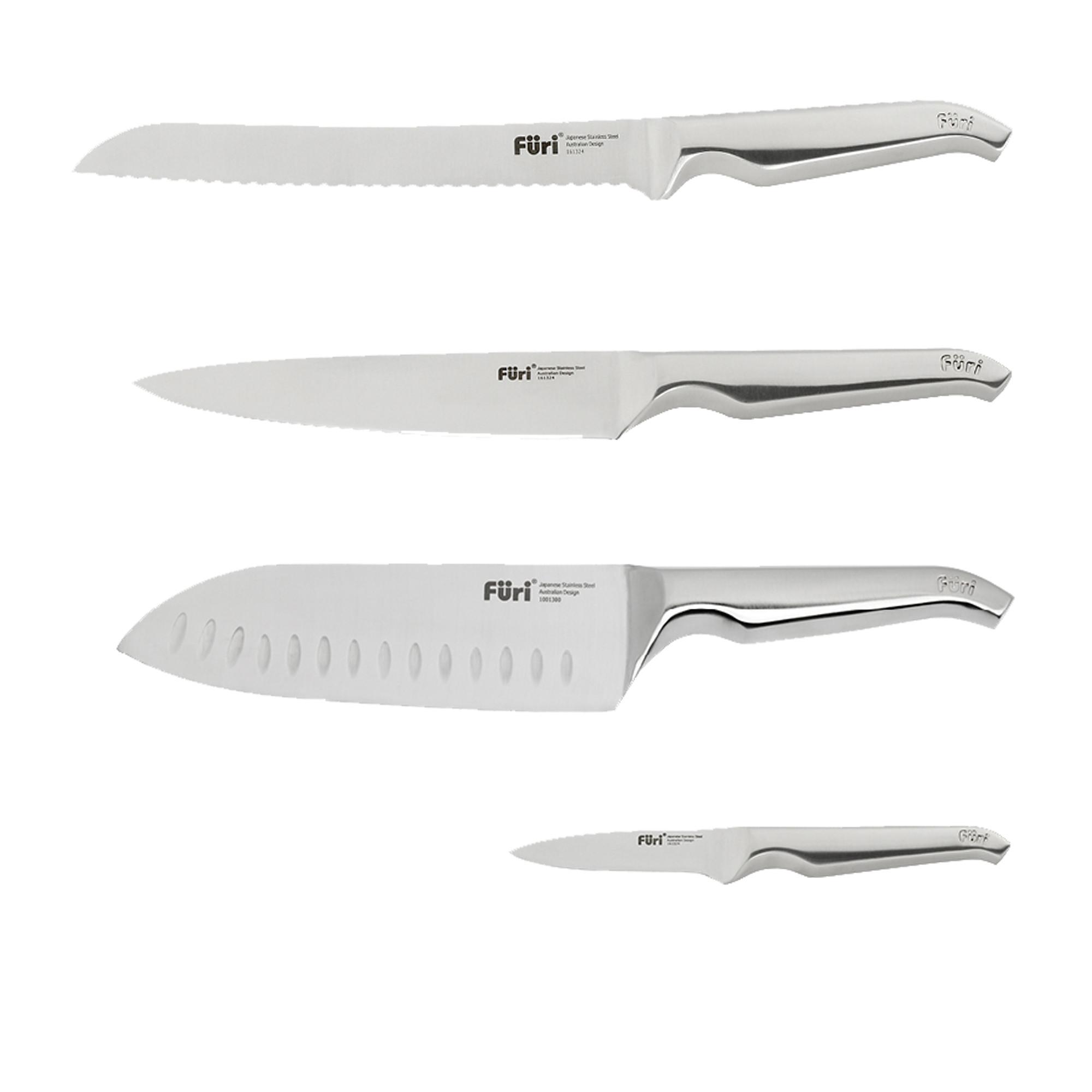 Furi Pro 5pc Wood Knife Block Set Image 4