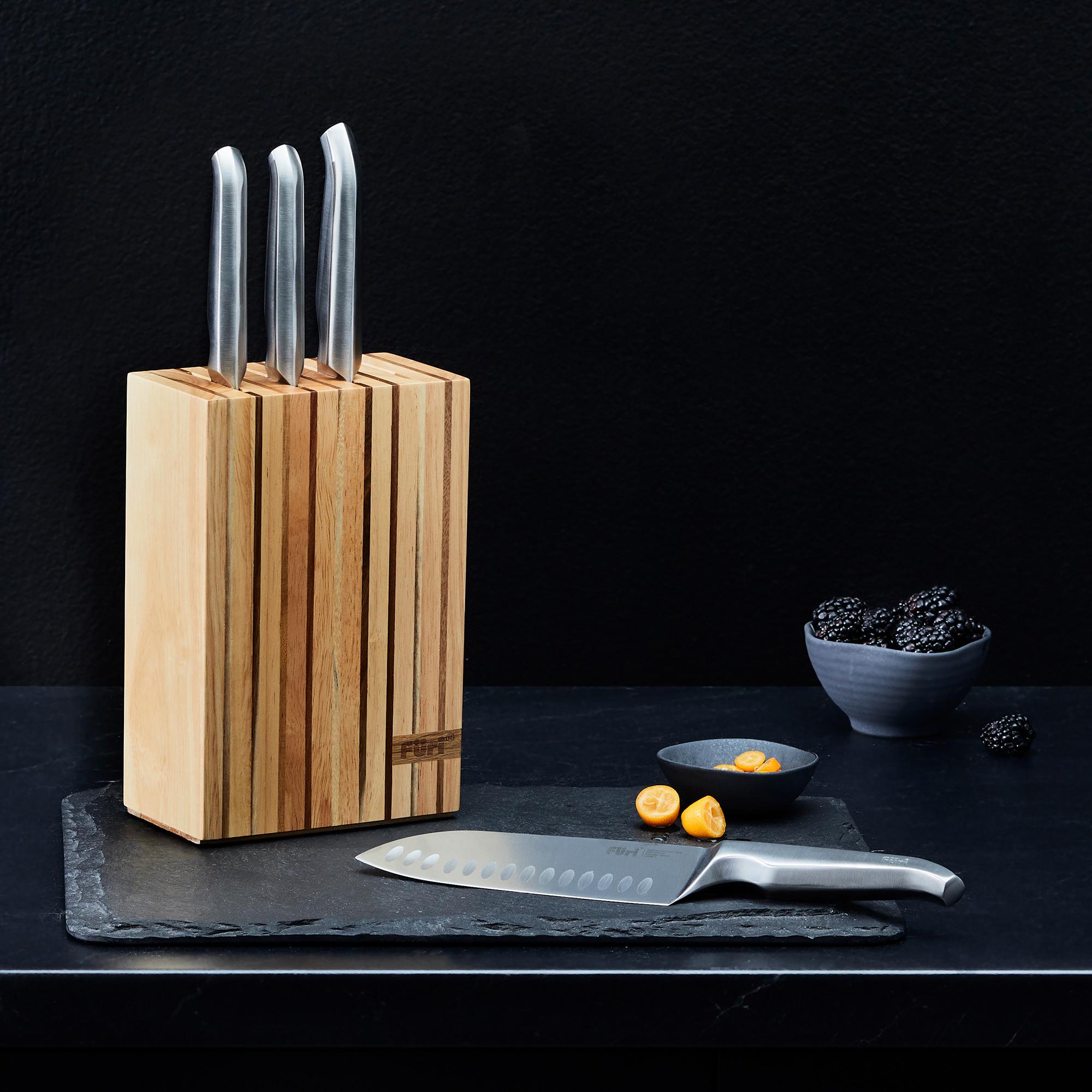 Furi Pro 5pc Wood Knife Block Set Image 3