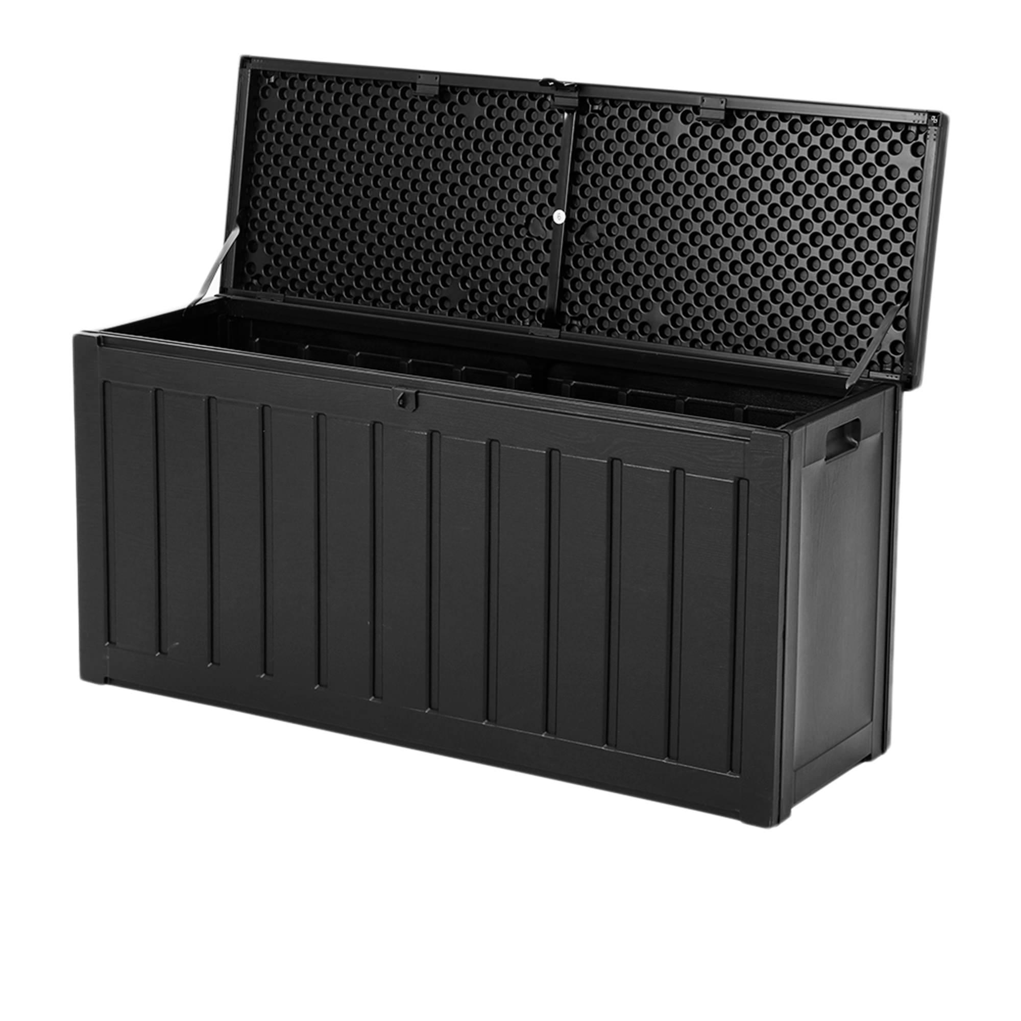 Gardeon Outdoor Storage Box 240L Black Image 5