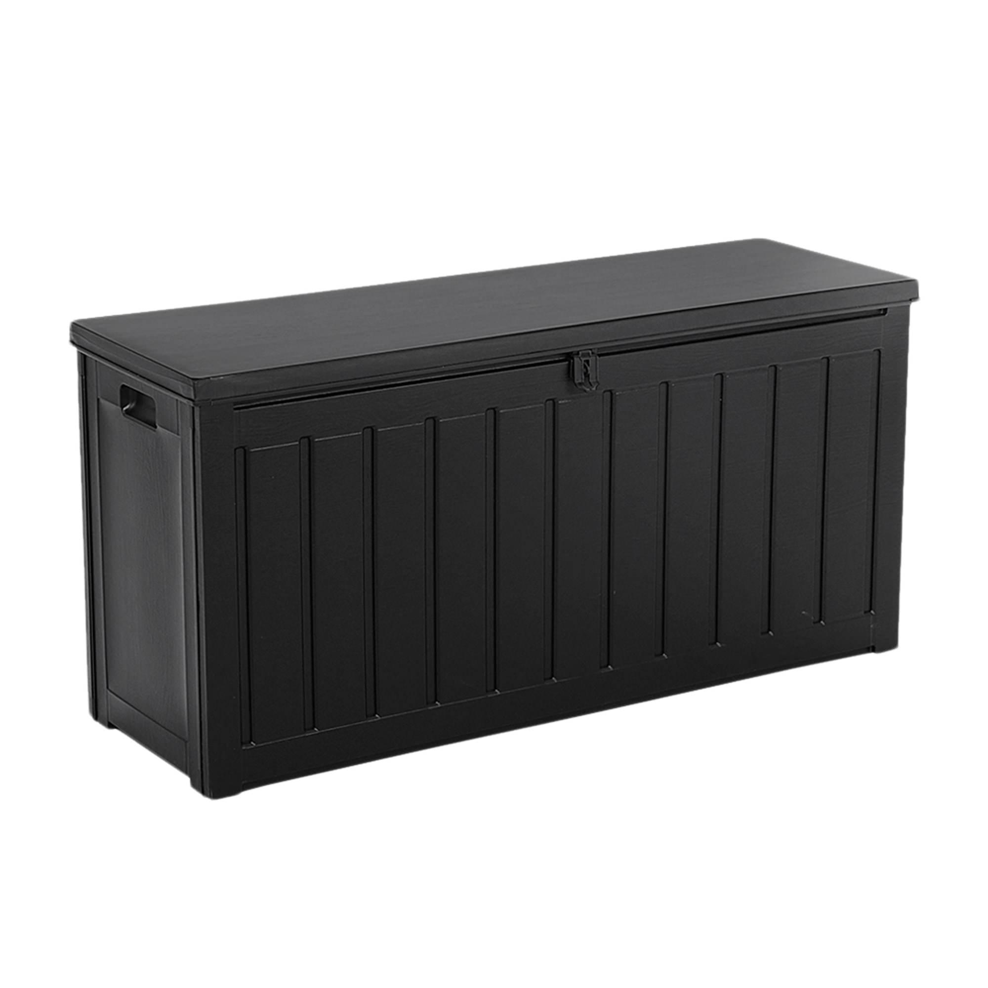 Gardeon Outdoor Storage Box 240L Black Image 1
