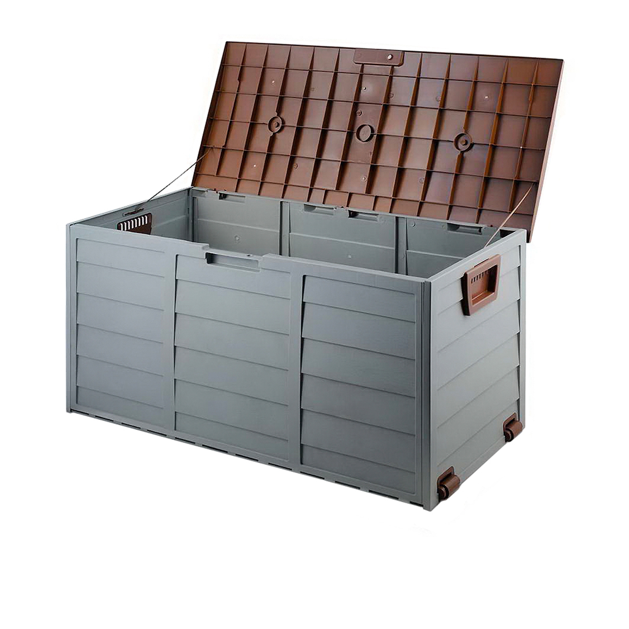 Gardeon Outdoor Storage Box 290L Brown Image 1