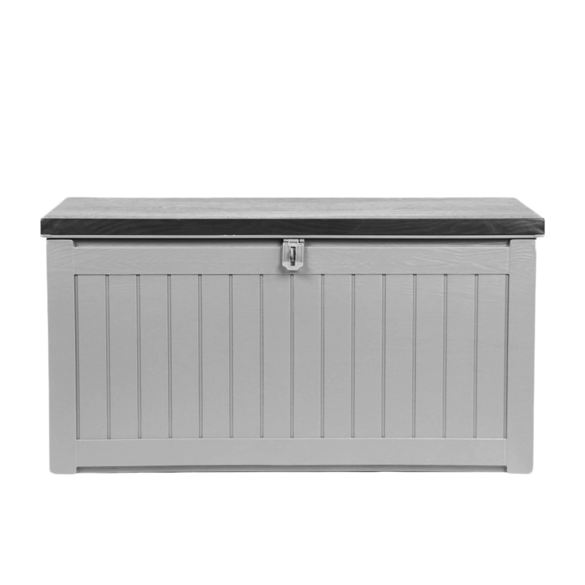 Gardeon Outdoor Storage Box 190L Dark Grey Image 3