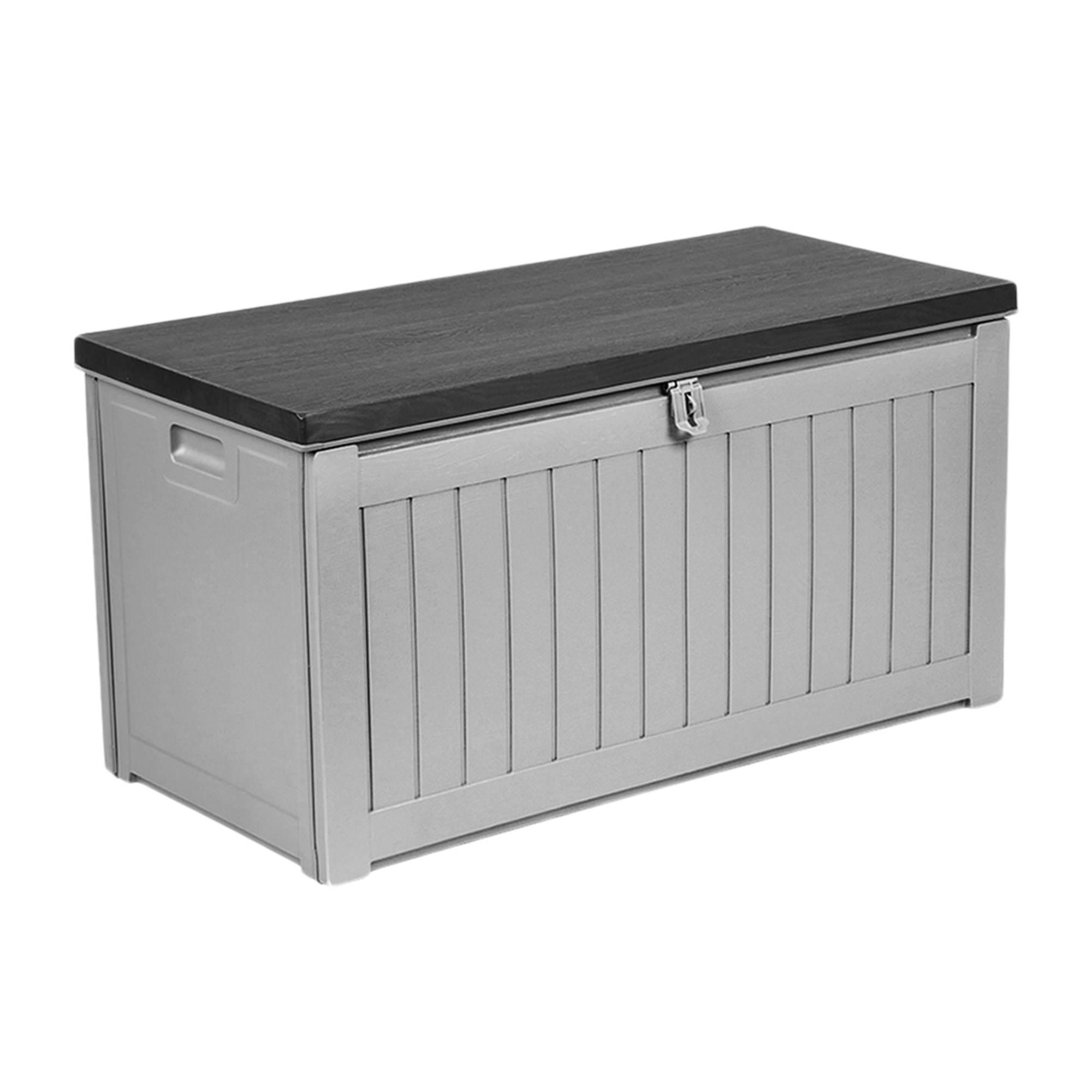 Gardeon Outdoor Storage Box 190L Dark Grey Image 4