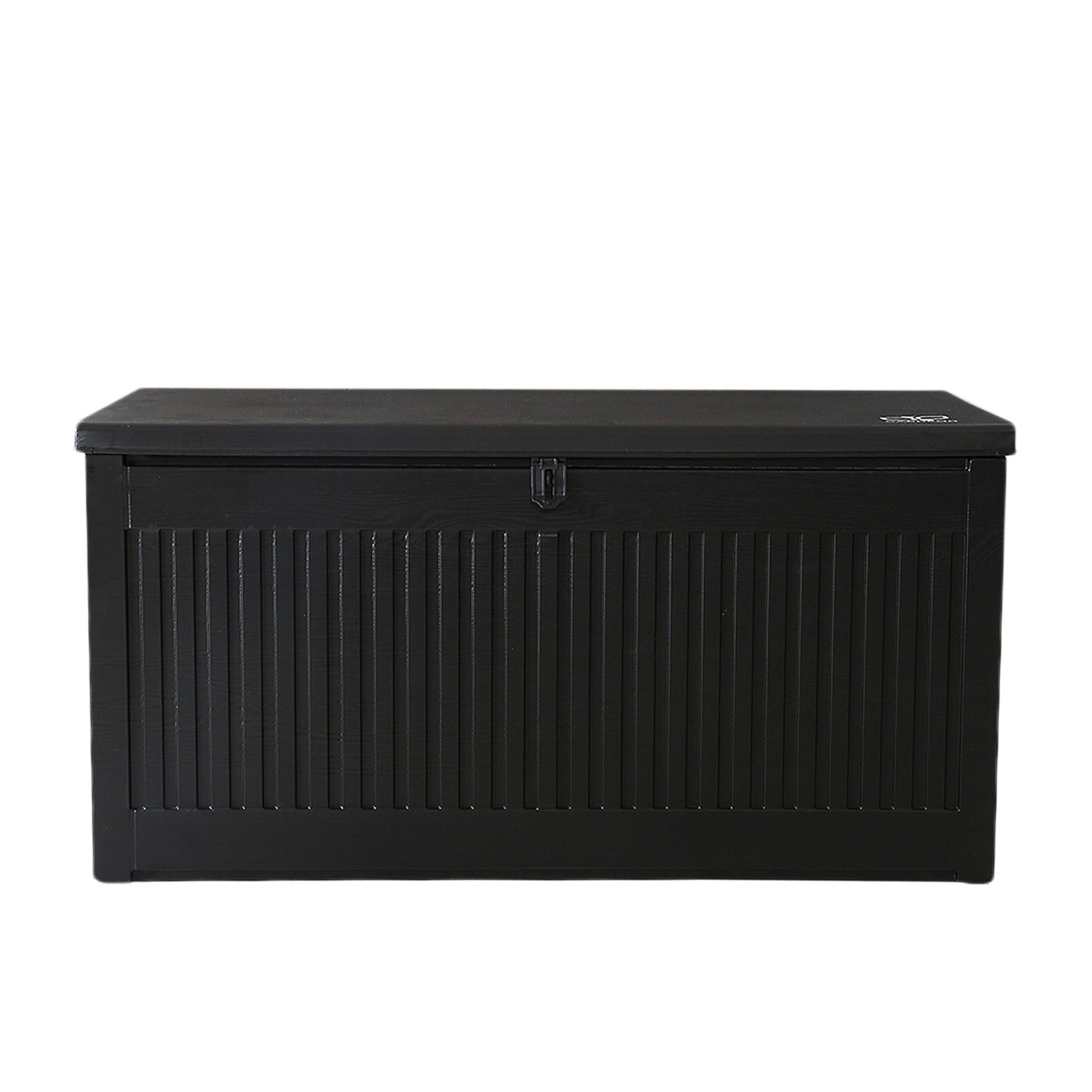 Gardeon Outdoor Storage Box 270L Black Image 4