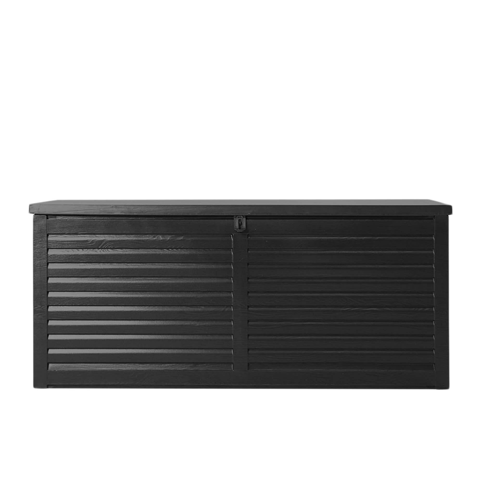 Gardeon Outdoor Storage Box 490L Black Image 4